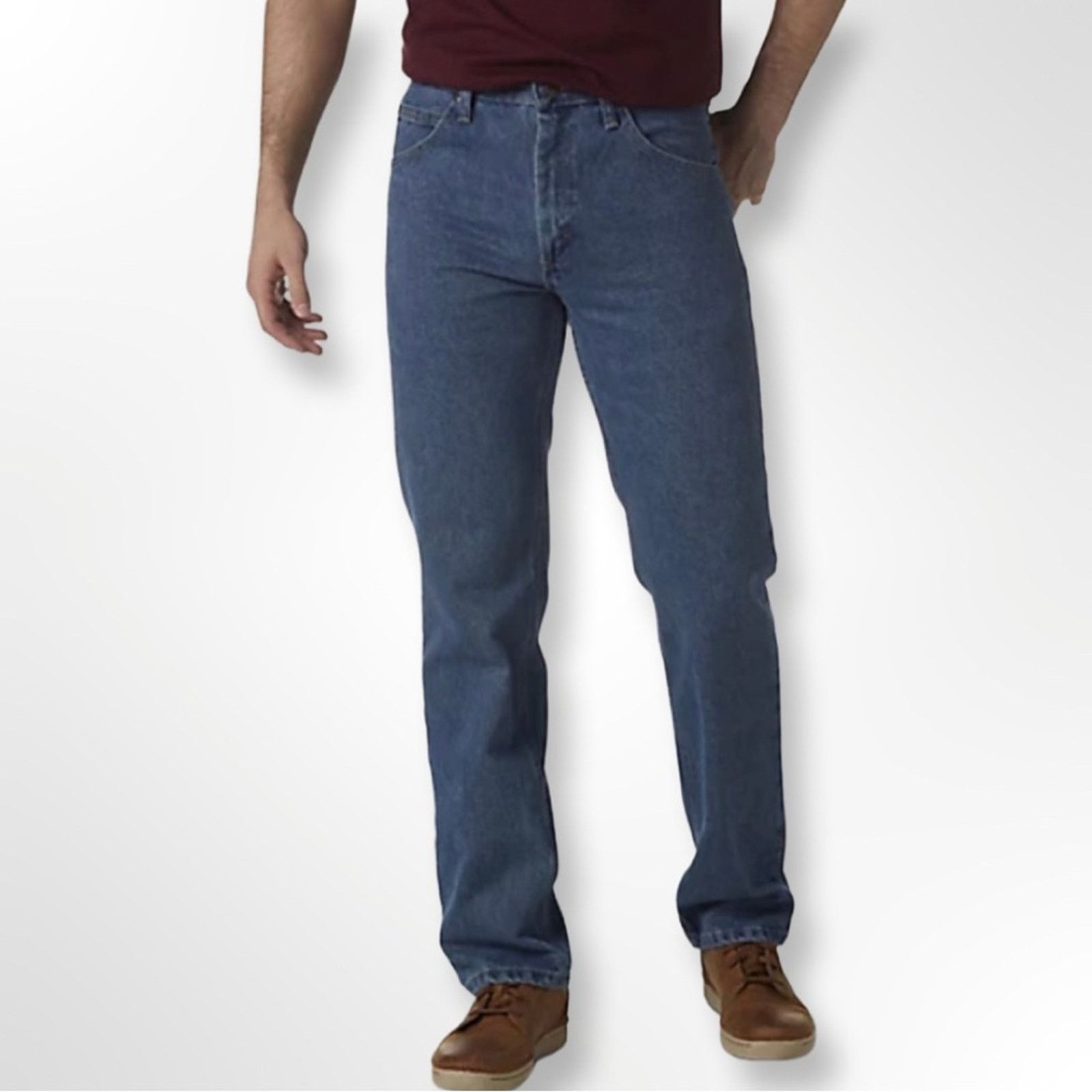 Wrangler Vintage 90s Dark Stonewash Wrangler Premium Quality Jeans Size US 36 / EU 52 - 1 Thumbnail