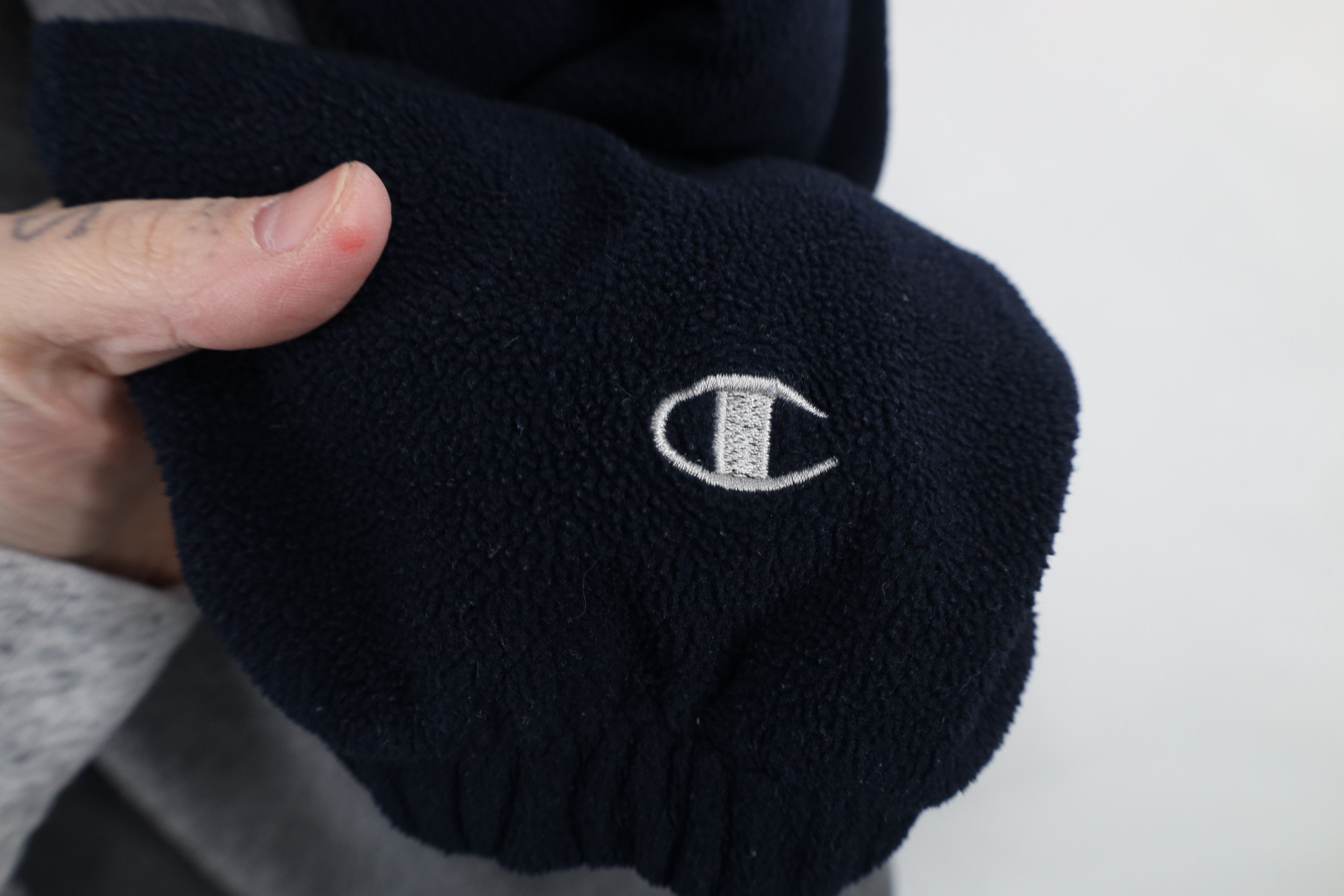 Champion × Vintage Vintage 90s Champion Block Half Zip Fleece Sweater Blue Size US XL / EU 56 / 4 - 5 Thumbnail