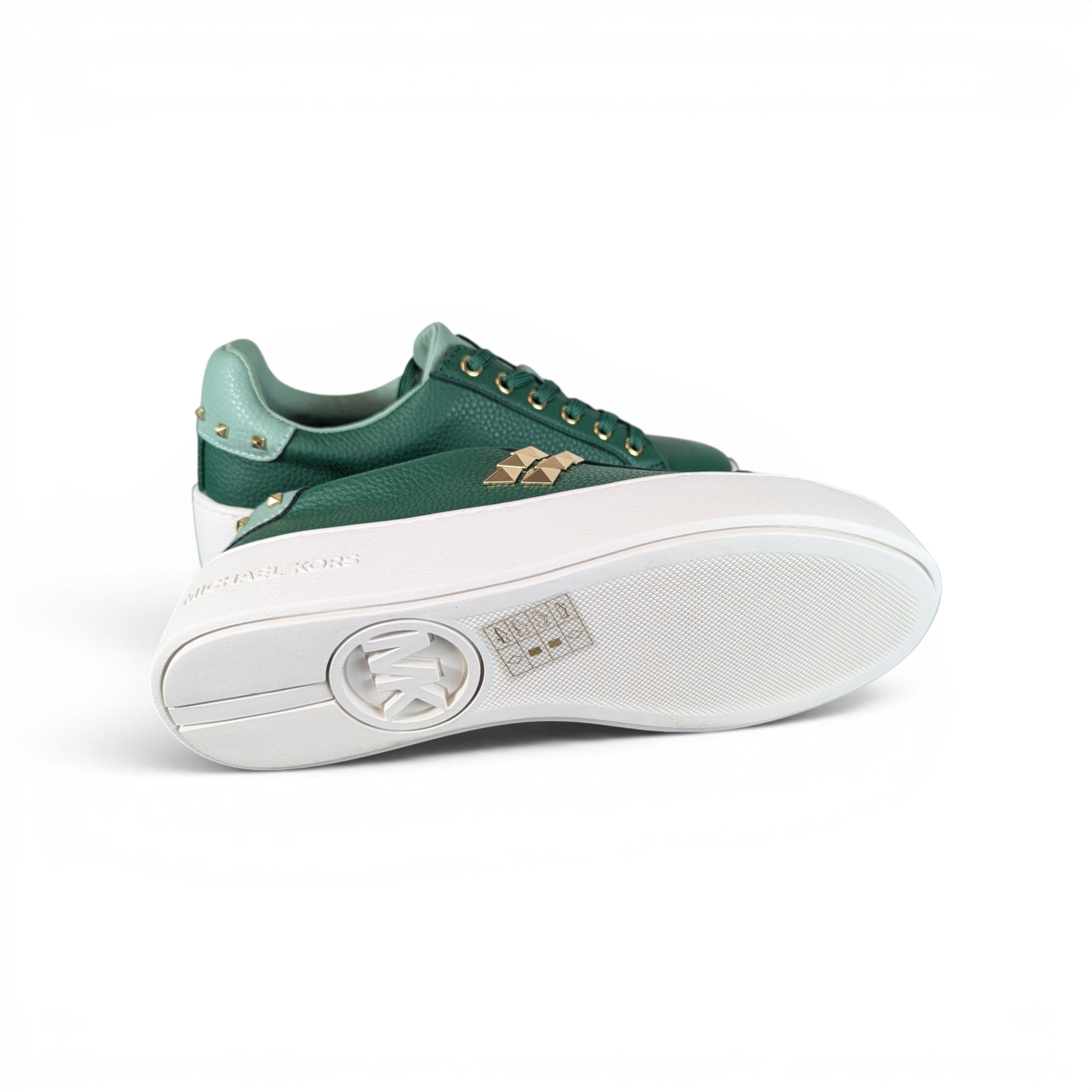 Michael Kors MICHAEL KORS Green Gold Sneakers Size US 7 / IT 37 - 6 Thumbnail