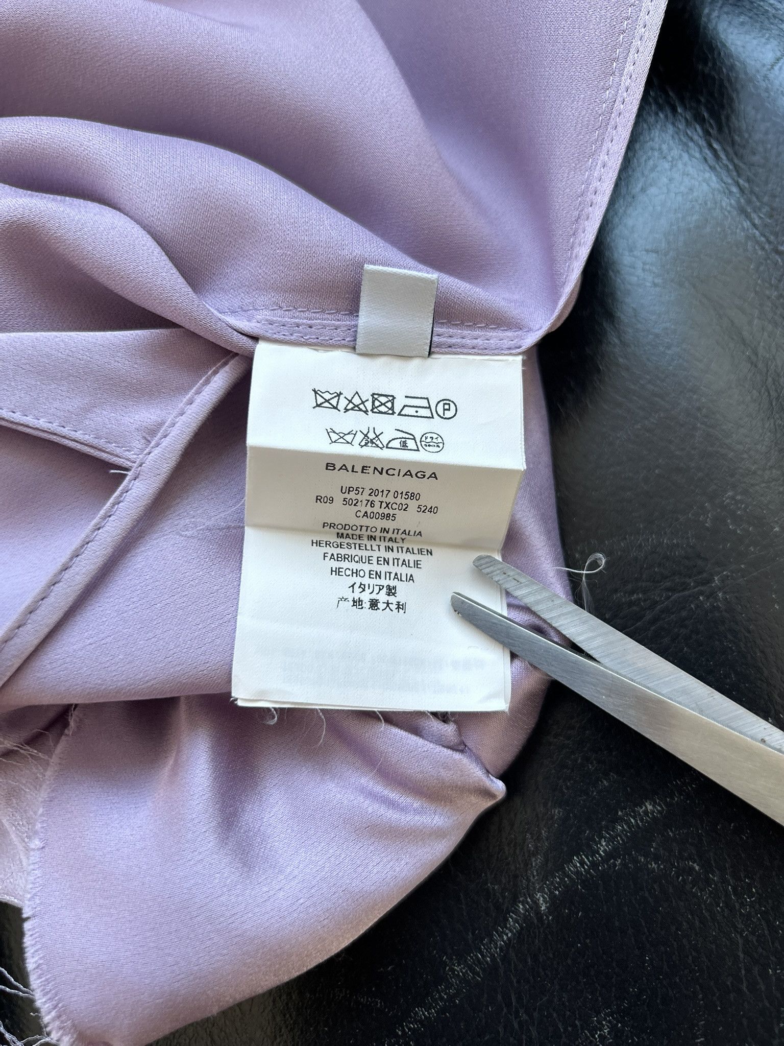 Balenciaga SS2018 Balenciaga silk ruffle loose long dress in lilac Size XS / US 0-2 / IT 36-38 - 17 Thumbnail