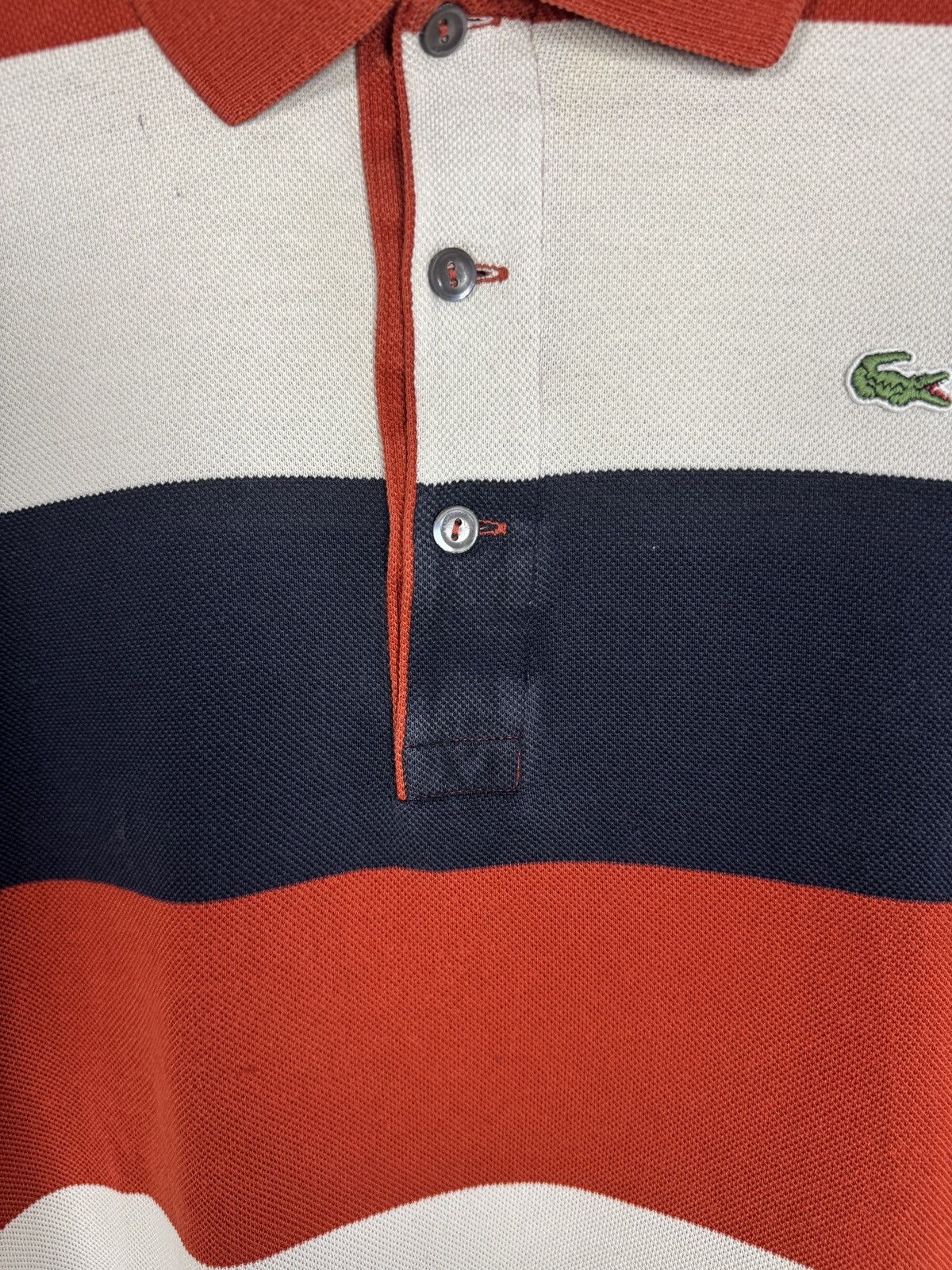 Lacoste Lacoste Long Sleeve Striped Polo Shirt Rugby Style Size 6 Size US XL / EU 56 / 4 - 15 Thumbnail