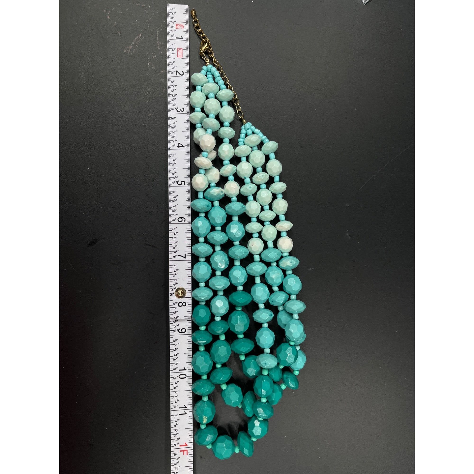 Vintage Turquoise SKU 7877 and White Beaded Necklace 3 Bracelets 1 R Size ONE SIZE - 7 Thumbnail