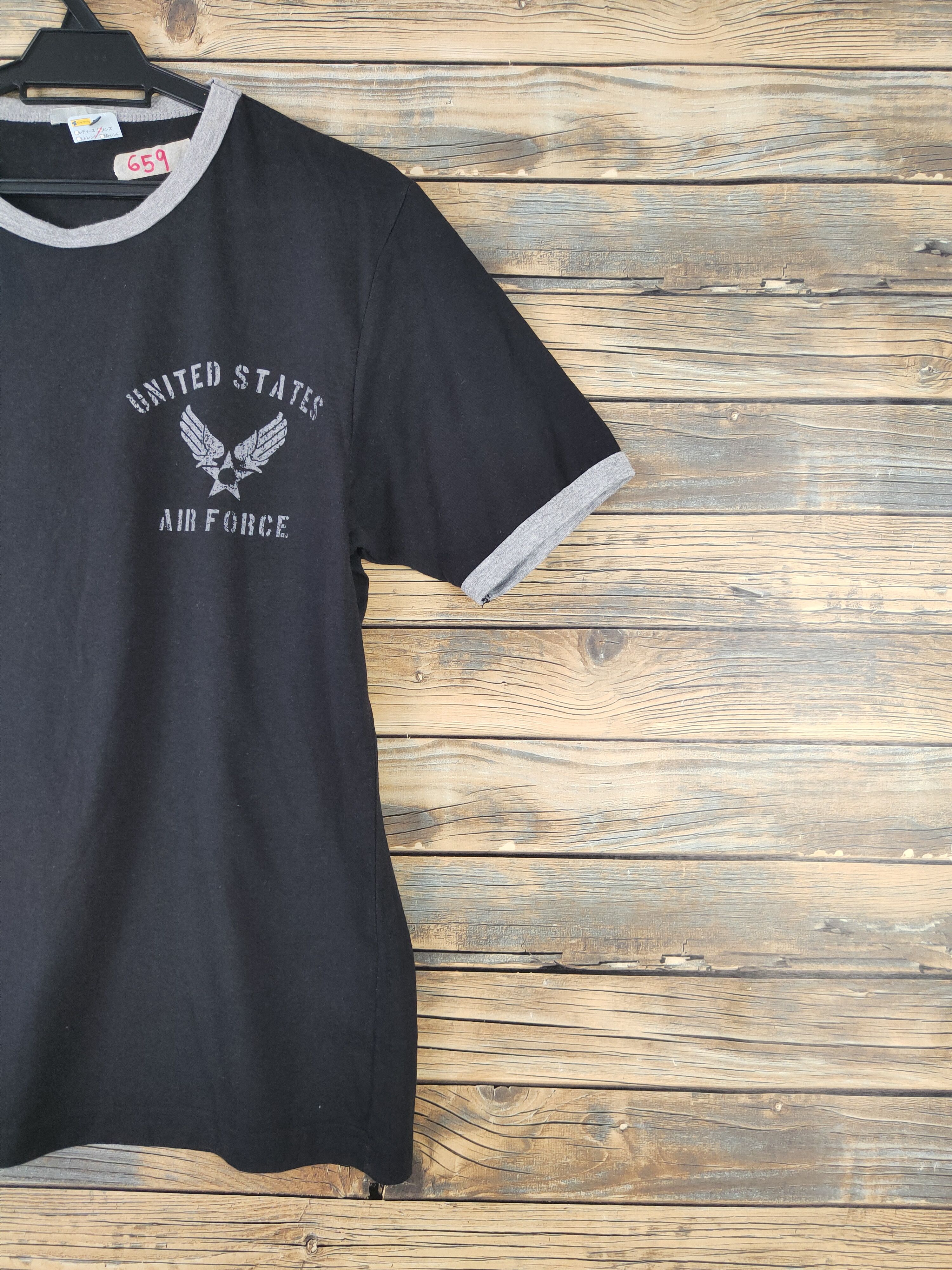 Vintage DL United State Airforce Black Short Sleeve T-shirts #659 Size US M / EU 48-50 / 2 - 6 Thumbnail