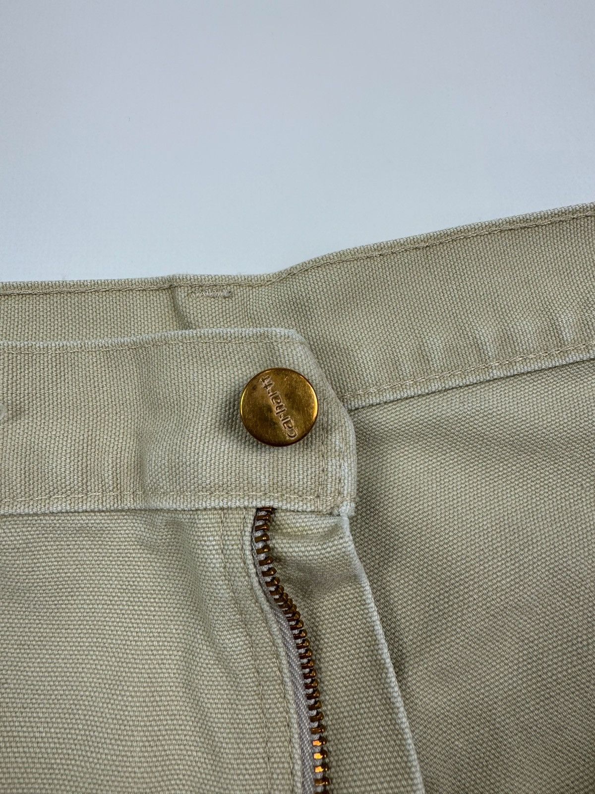 Carhartt 90’s Vintage Carhartt Distressed Double Knee Tan Work Pants Size US 31 - 12 Thumbnail