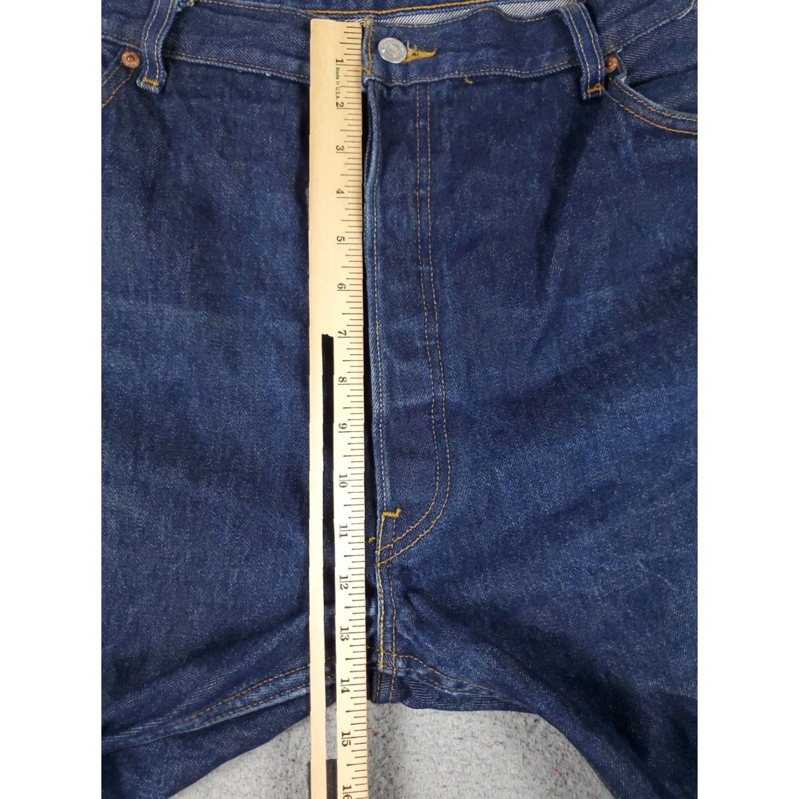Levi's Levis 501 Jeans Mens 44x32 Blue Straight Leg Denim Pants Size US 44 / EU 60 - 3 Thumbnail