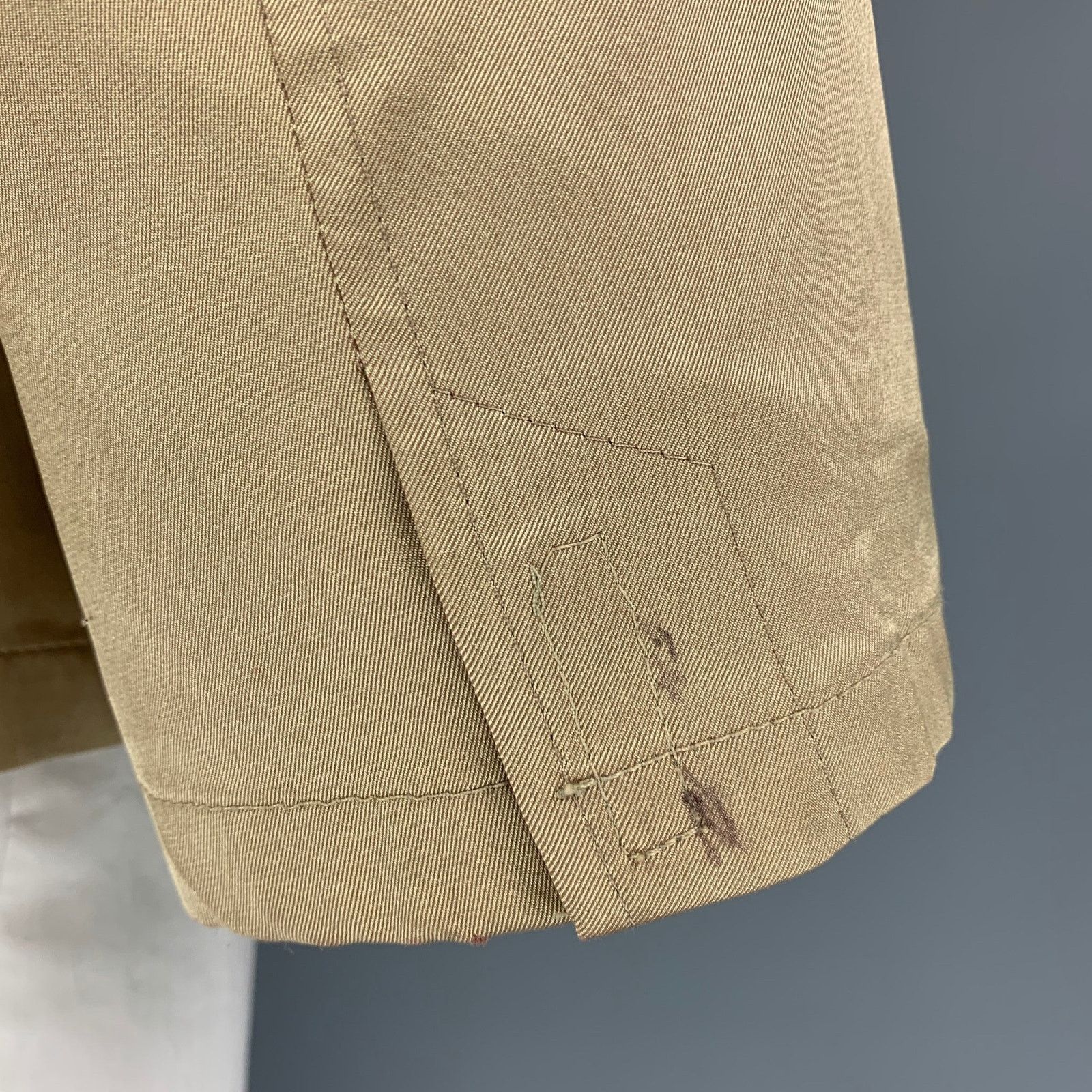 Prada PRADA Size XL Beige Solid Silk Blend Zip & Velcro Jacket Size US XL / EU 56 / 4 - 5 Thumbnail