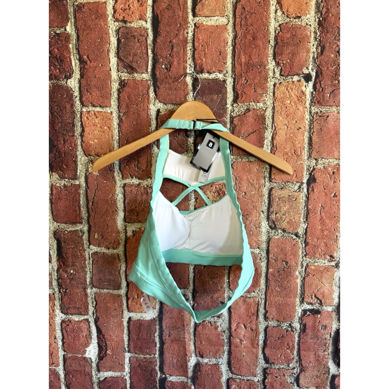 Vintage Barbella The Chestee Barbella C+ Sports Bra 8 Kandace Bimini Padding Halter Crossfit Lift Size ONE SIZE - 2 Thumbnail