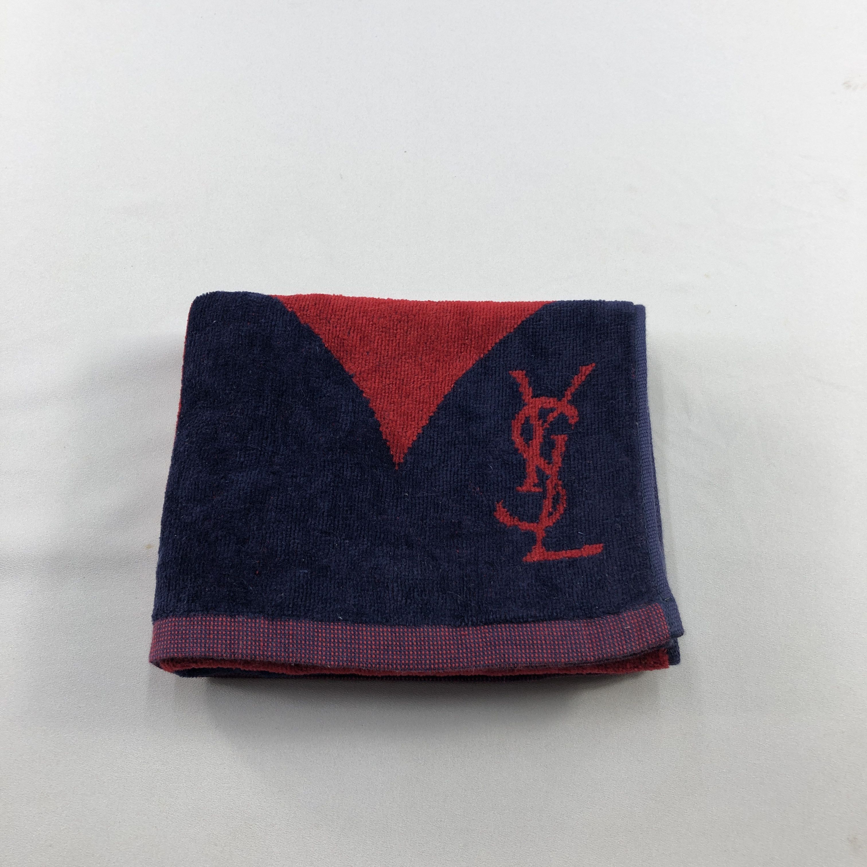 Yves Saint Laurent YSL Floral Handkerchief Neckerchief Hand Towel H3067 Size ONE SIZE - 12 Thumbnail