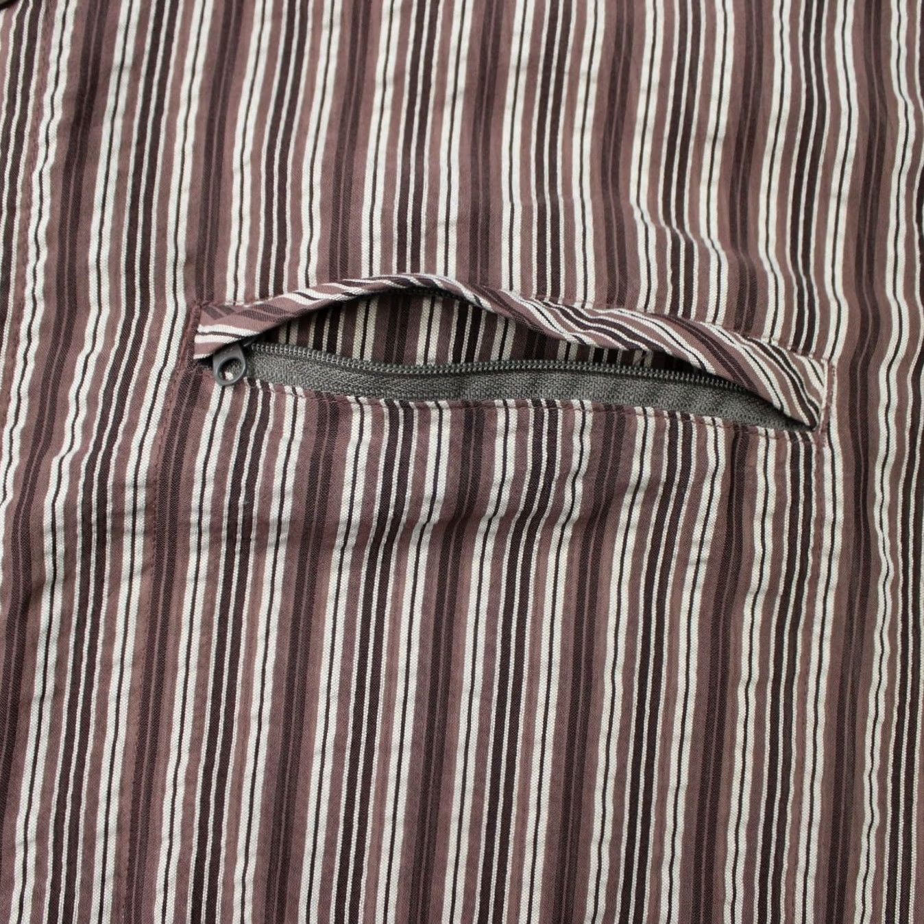 ExOfficio ExOfficio Shirt Mens XL Striped Brown/Tan Short Sleeve Button-Up Casual, Travel, Workwear, All Seasons, Breathable, Pockets Size US XL / EU 56 / 4 - 5 Thumbnail