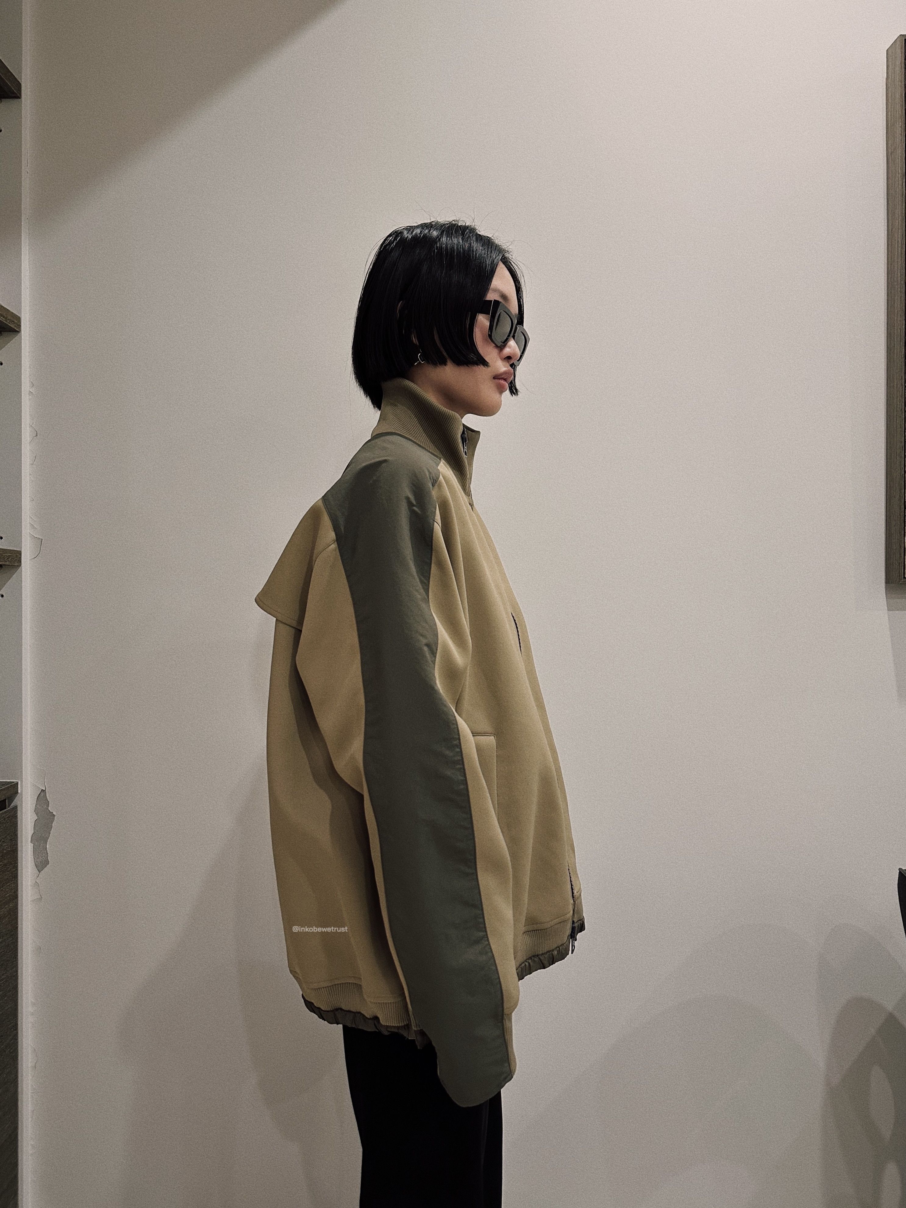 Sacai Technical Jersey Blouson | Beige Size US M / EU 48-50 / 2 - 3 Thumbnail