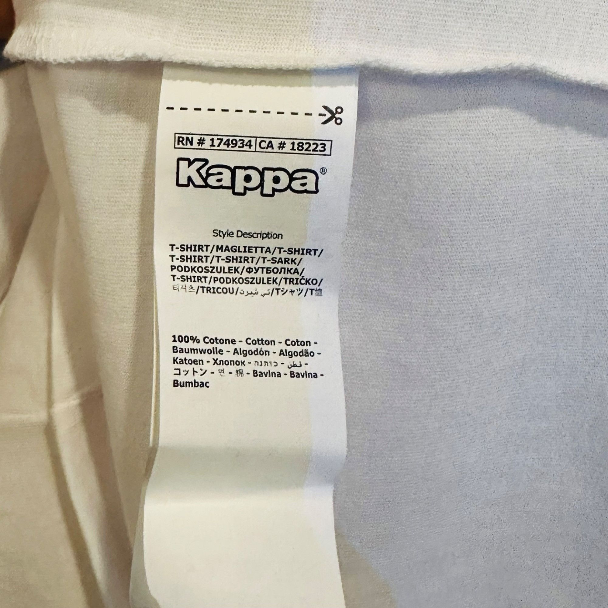 Kappa ✨Kappa Size L Men's White T-Shirt With Purple Logo Graphic S Size US L / EU 52-54 / 3 - 5 Thumbnail