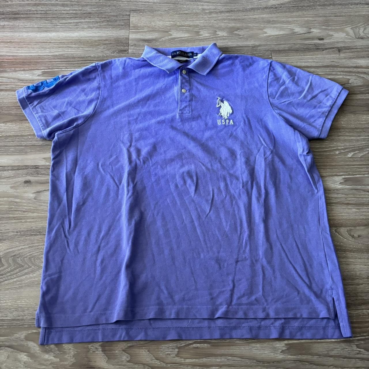 U.S. Polo Assn. Crazy Vintage Y2K/2000s Light Purple U.S. Polo Assn. Chief Keef Style Polo Shirt! Size 2XL Size US XXL / EU 58 / 5 - 1 Thumbnail