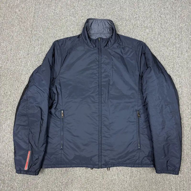 Prada Prada Blue Polyester Men's Jacket Size US L / EU 52-54 / 3 - 1 Thumbnail