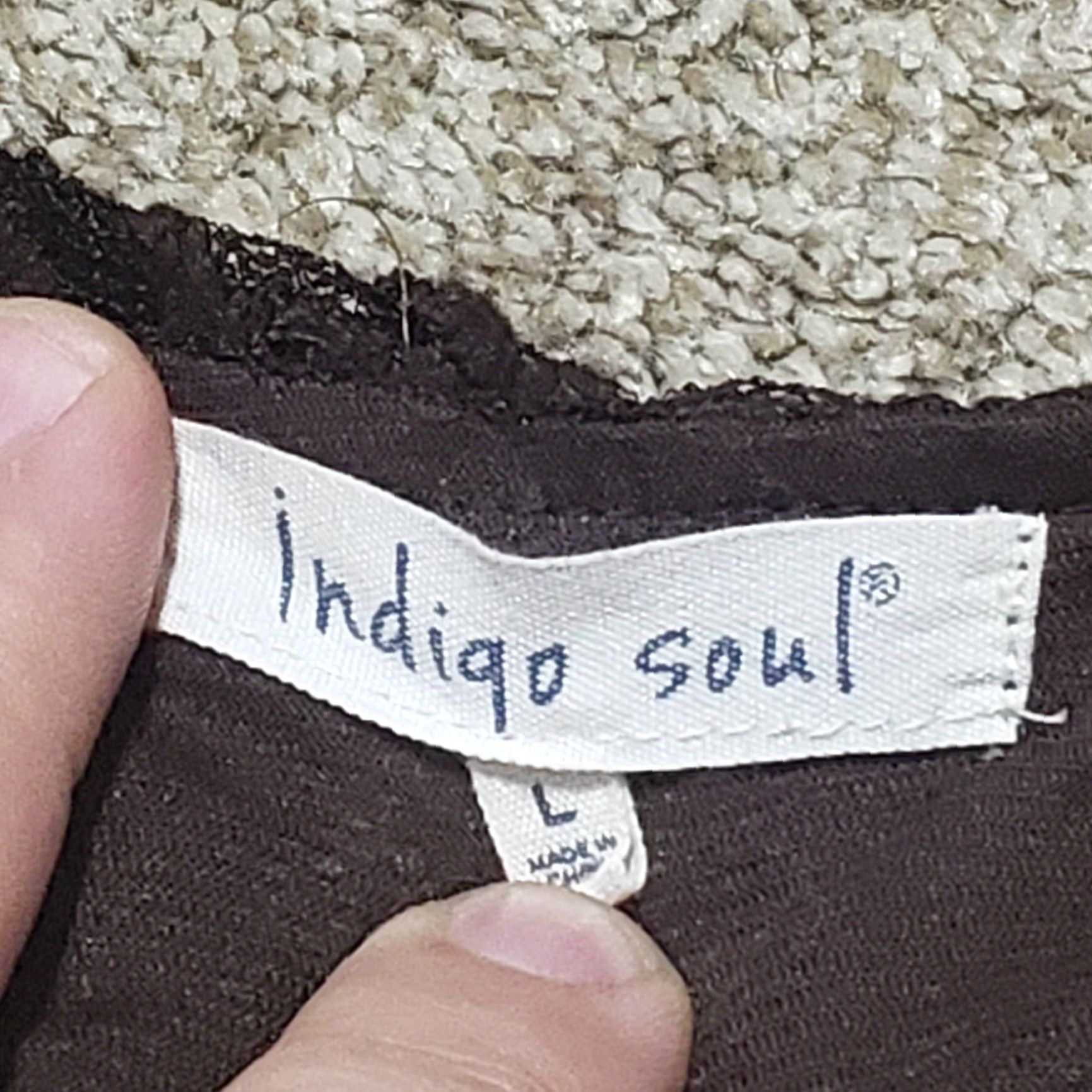 Vintage Indigo Shirt Bohemian Tunic Top Lace Half Sleeve Women L Brown Indigo Shirt Boho Lace Tunic Top Size L / US 10 / IT 46 - 3 Thumbnail