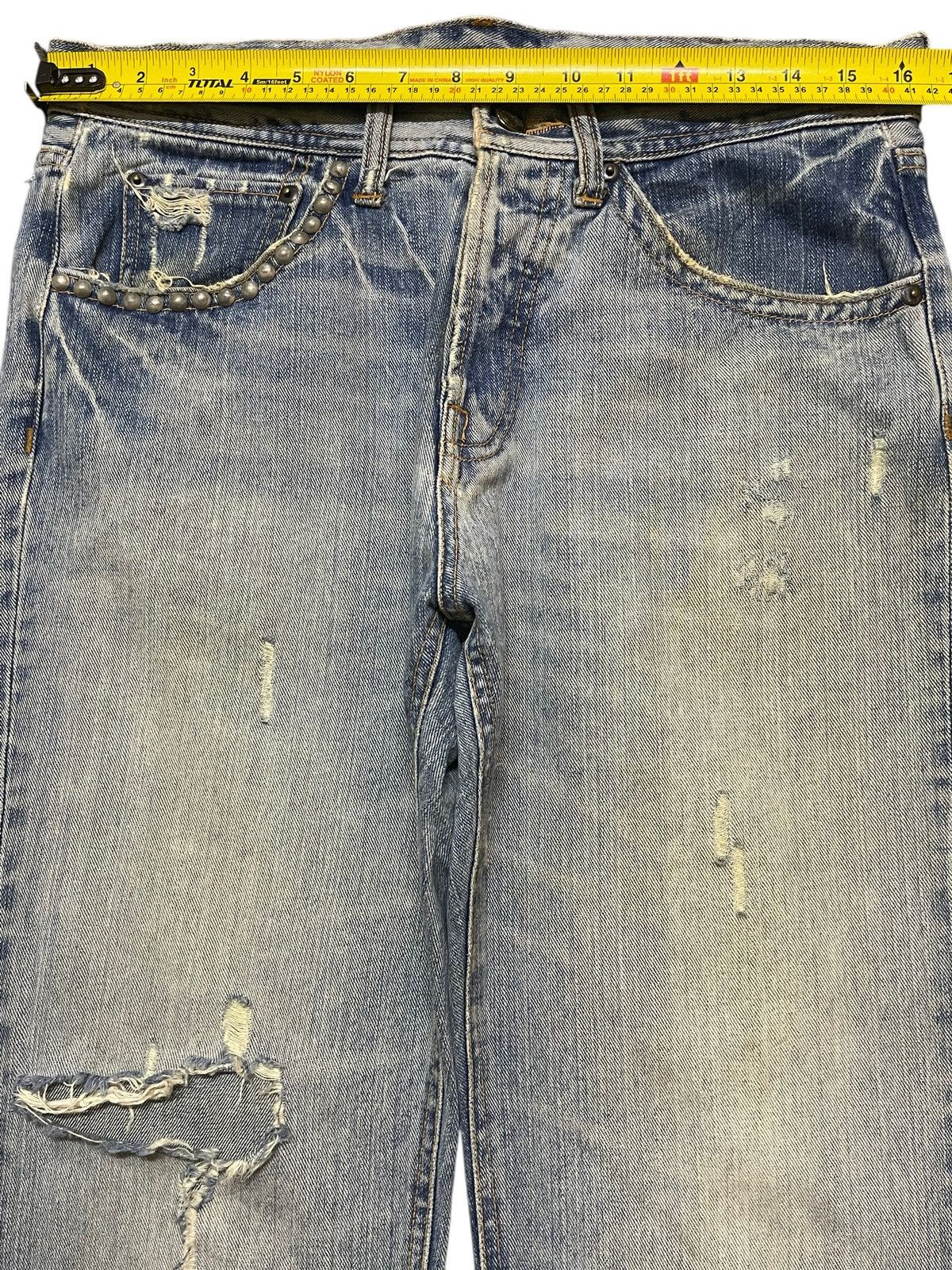 KMRii Vintage Japanese Brand Studded Faded Mud Wash Distress Loose Size US 32 / EU 48 - 12 Thumbnail