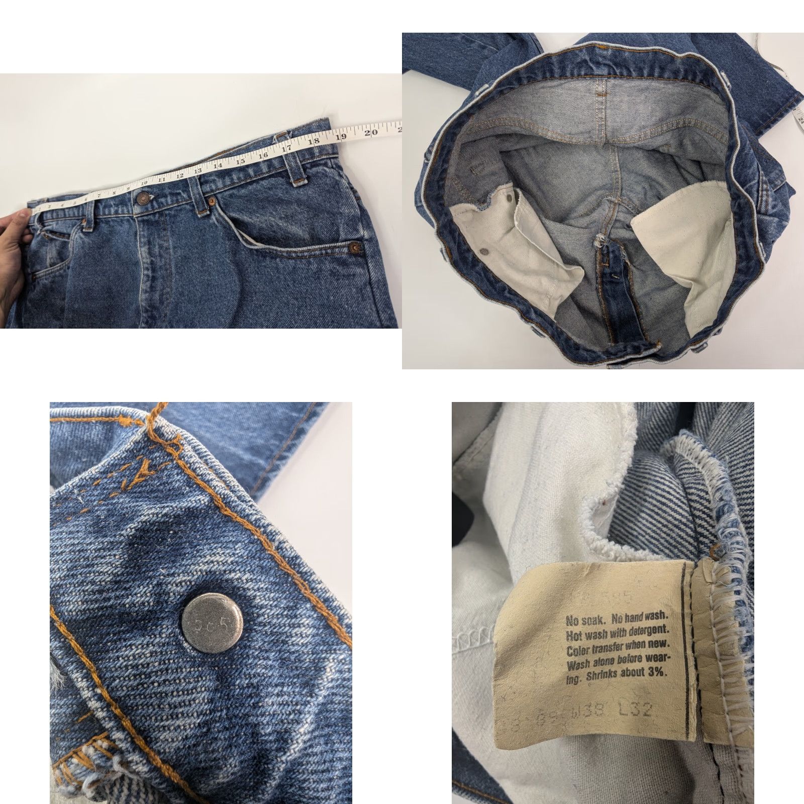 Levi's VINTAGE Levi's 517 Jeans Orange Tab Blue 38x32 Bootcut Denim 20517 0217 Distressed 80s USA Men Jeans Style: Bootcut, 5-Pocket, Classic Fit Size US 38 / EU 54 - 9 Thumbnail