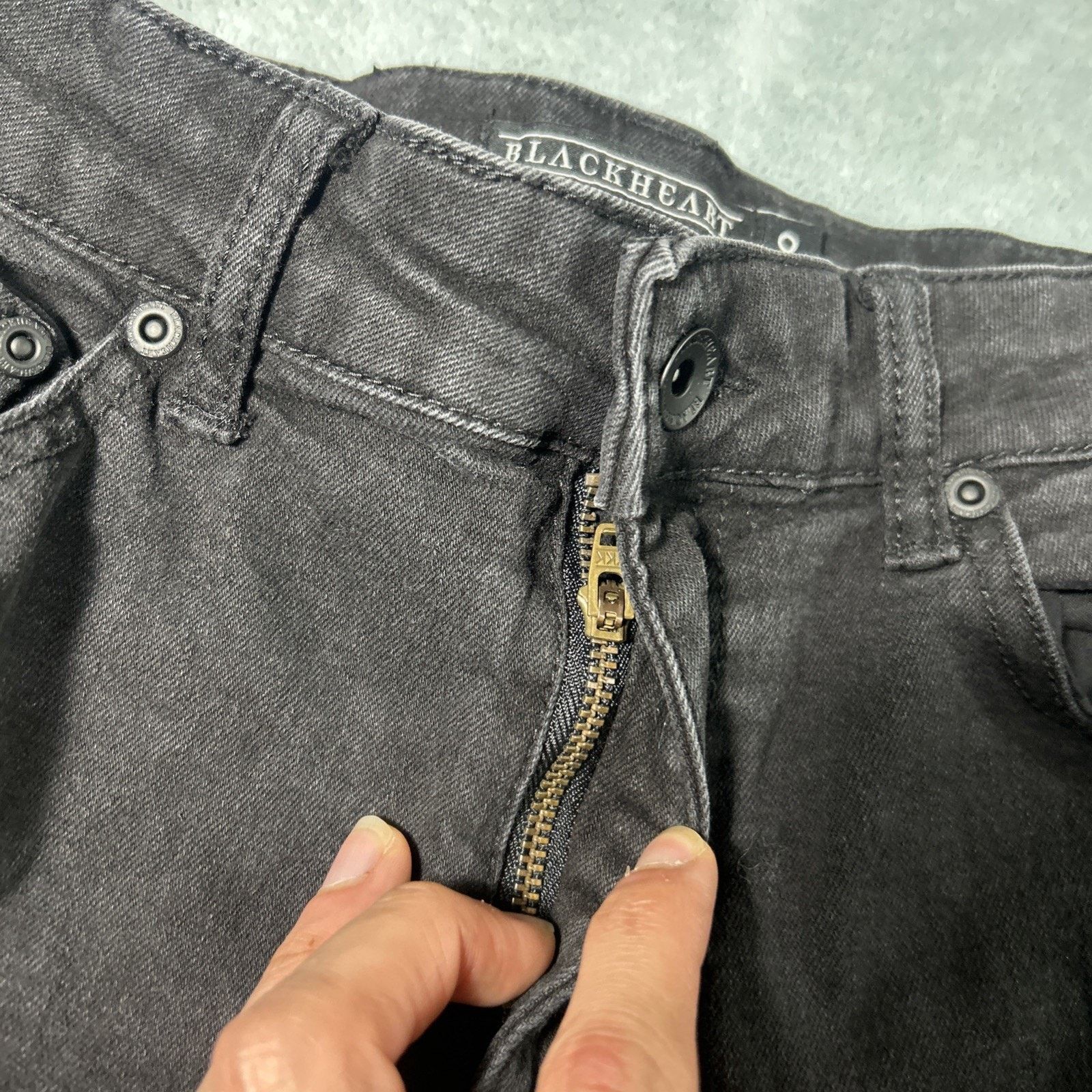 Blackhawk! Y2k 2000s Metal Hook Studs Jeans Ws 9 Skater Grunge Gothic Size 30" / US 8 / IT 44 - 11 Thumbnail