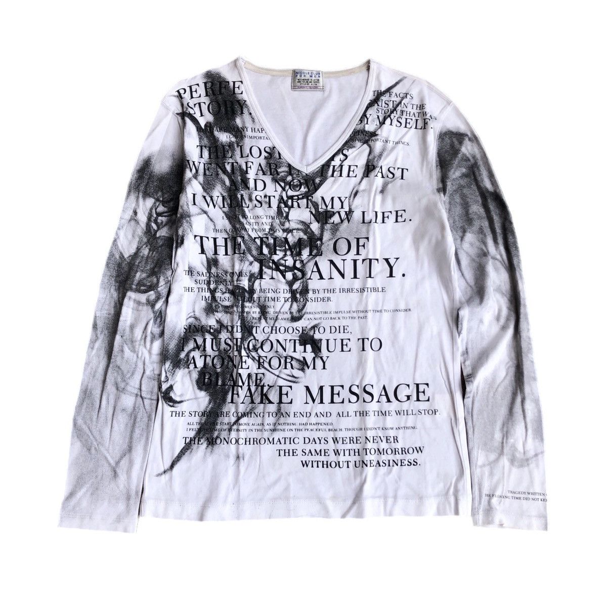 Nicole Club 2000s Poem Words Nicole Club For Men Longsleeve vkei style Size US M / EU 48-50 / 2 - 1 Thumbnail