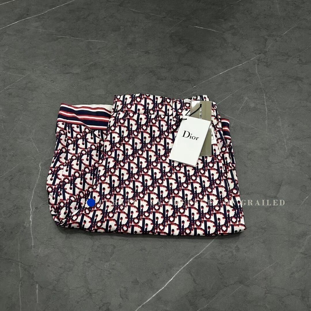 Dior Dior Logo Print Silk Shorts Size US 30 / EU 46 - 6 Thumbnail