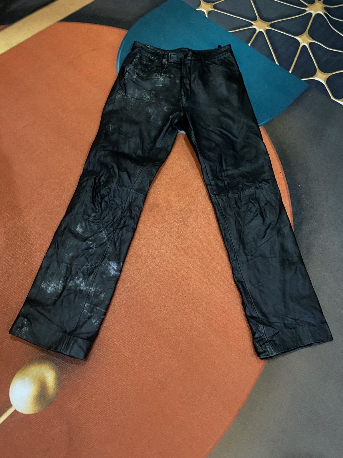 ABAHOUSE ABAHOUSE Black Lamb Leather Pants Japanese Designer Trousers Size US 27 - 11 Thumbnail