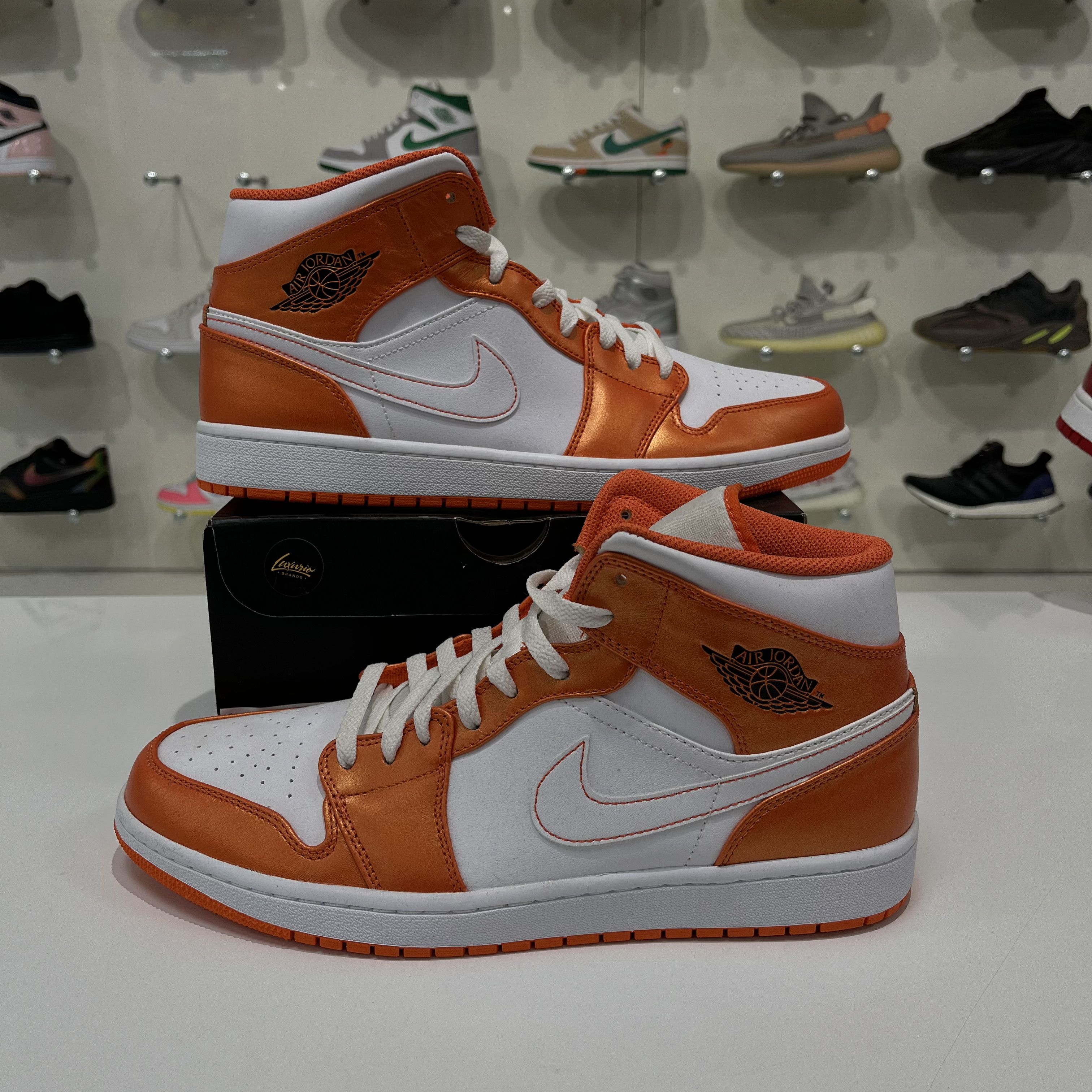 Nike Air Jordan 1 Mid Metallic Orange Size US 12.5 / EU 45-46 - 1 Thumbnail