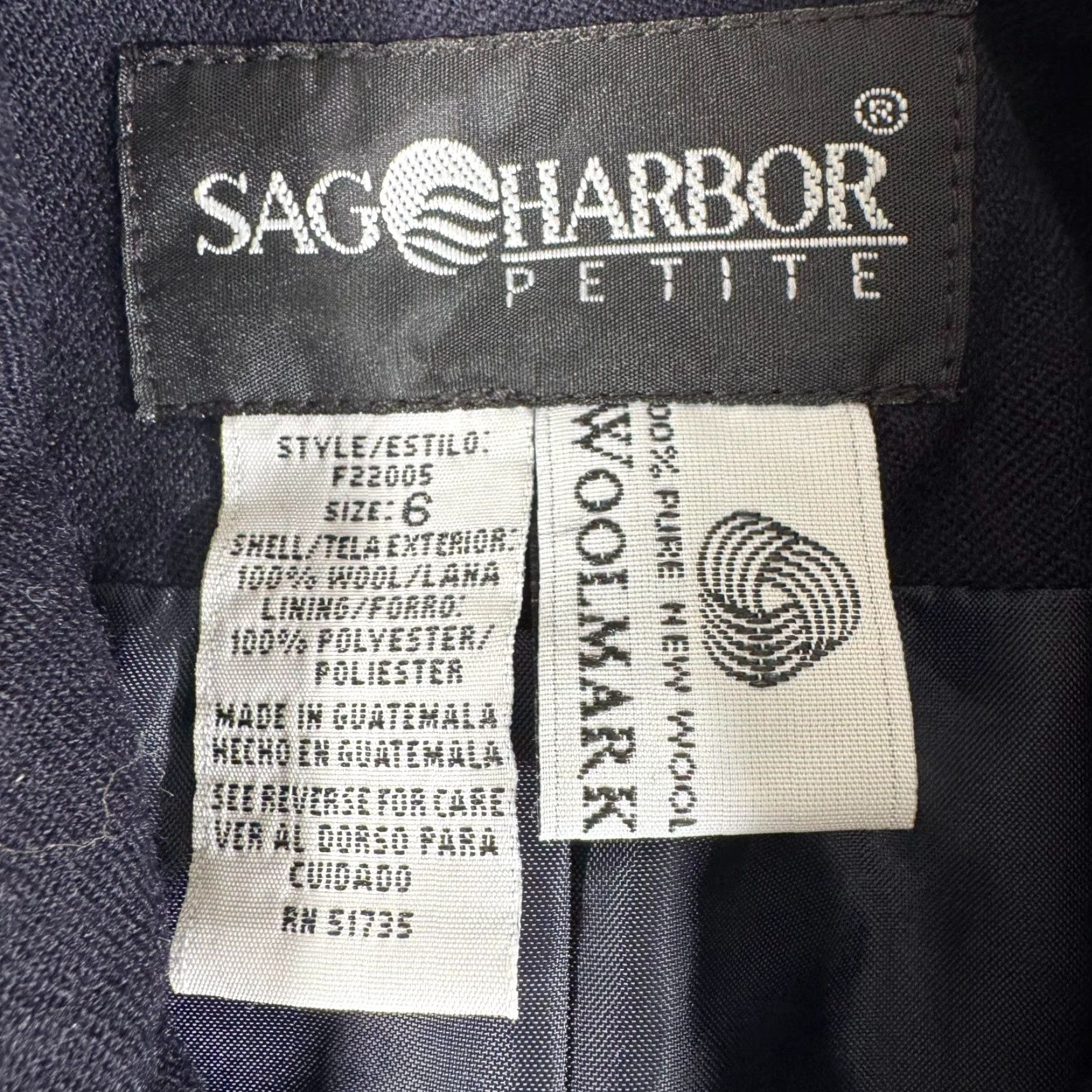 Vintage VINTAGE Sag Harbor Blazer Womens 6P Wool Office Preppy 90s Y2K Blazer Women Blue Wool 100% Polyester Lined Single-Breasted Notch 3-Button Vintage Size M / US 6-8 / IT 42-44 - 5 Thumbnail