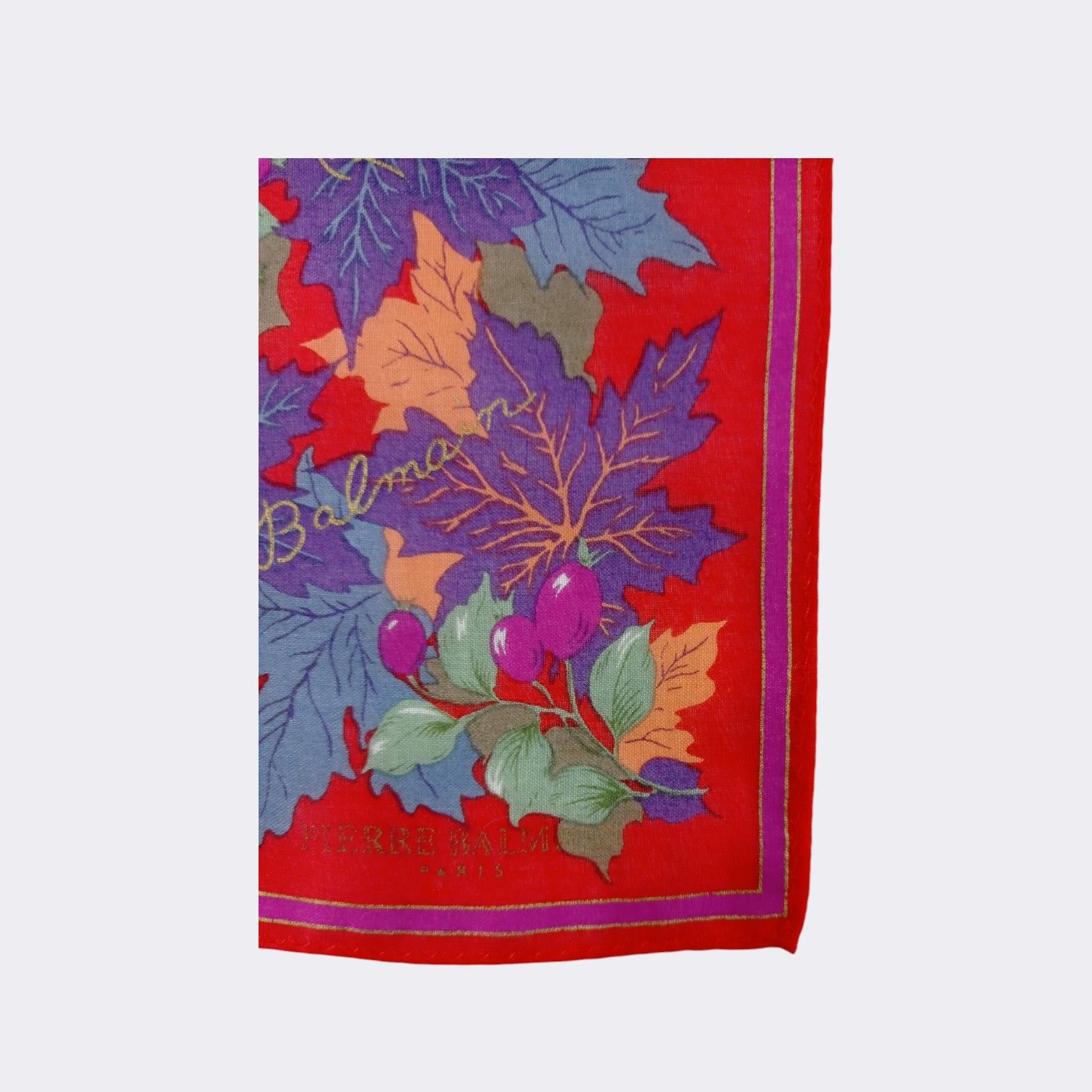 Pierre Balmain × Vintage Vintage Pierre Balmain Handkerchief Neckerchief H241I Size ONE SIZE - 3 Thumbnail