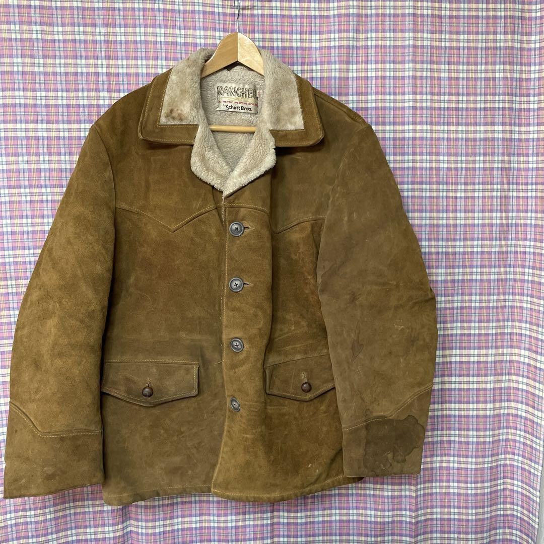 Leather Jacket × Made In Usa × Schott Rare🔥 Vintage Rancher