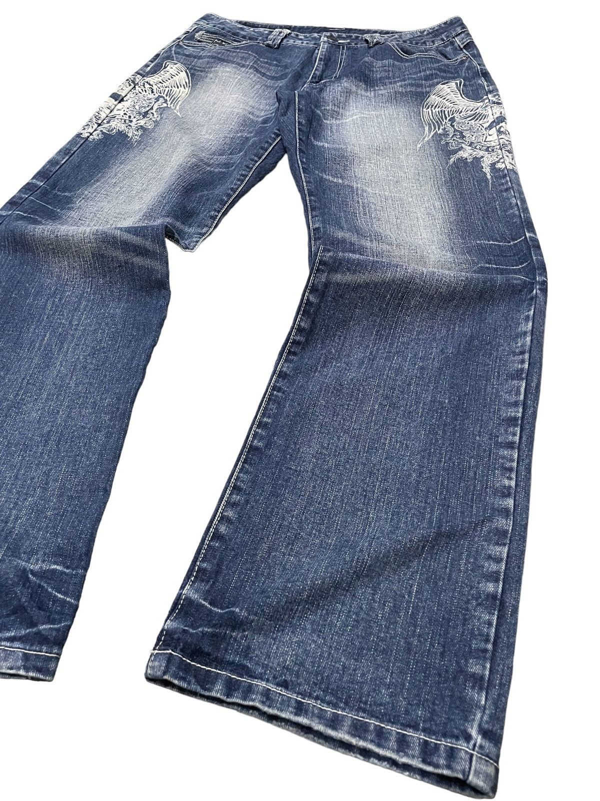 Hysteric Glamour × Japanese Brand × Red Monkey undercover gothic wing skull style baggy loose jeans Size US 34 / EU 50 - 10 Thumbnail