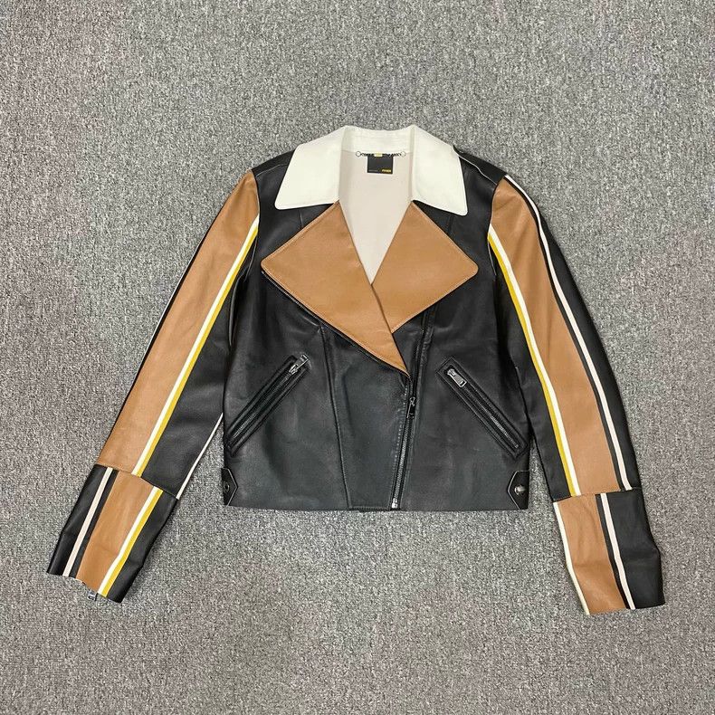 Fendi Fendi Colorblock Leather Jacket - dmc Size US M / EU 48-50 / 2 - 1 Thumbnail
