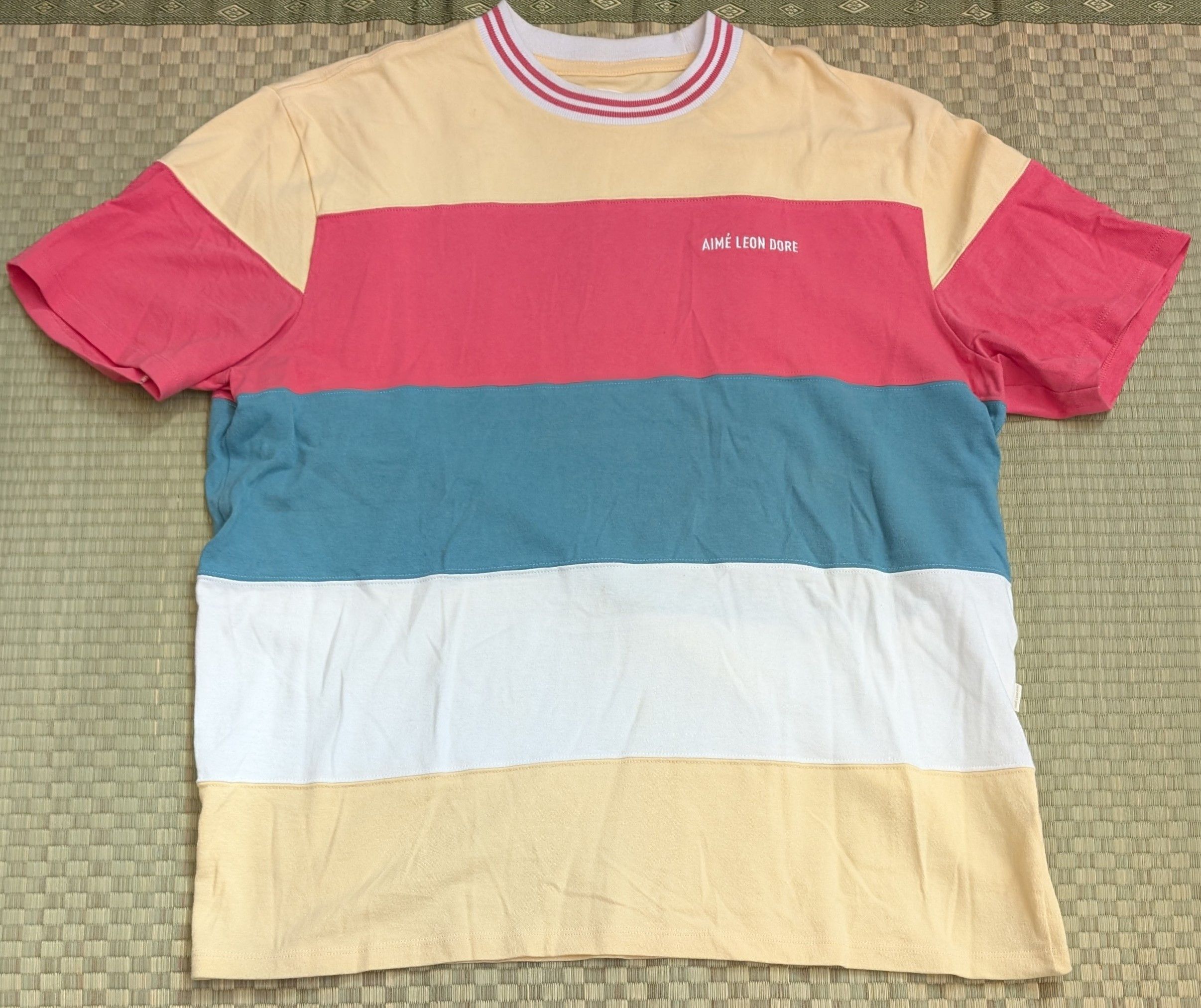Aime Leon Dore Aime Leon Dore Striped T-Shirt Multicolor Made in Canada Size US XL / EU 56 / 4 - 1 Thumbnail