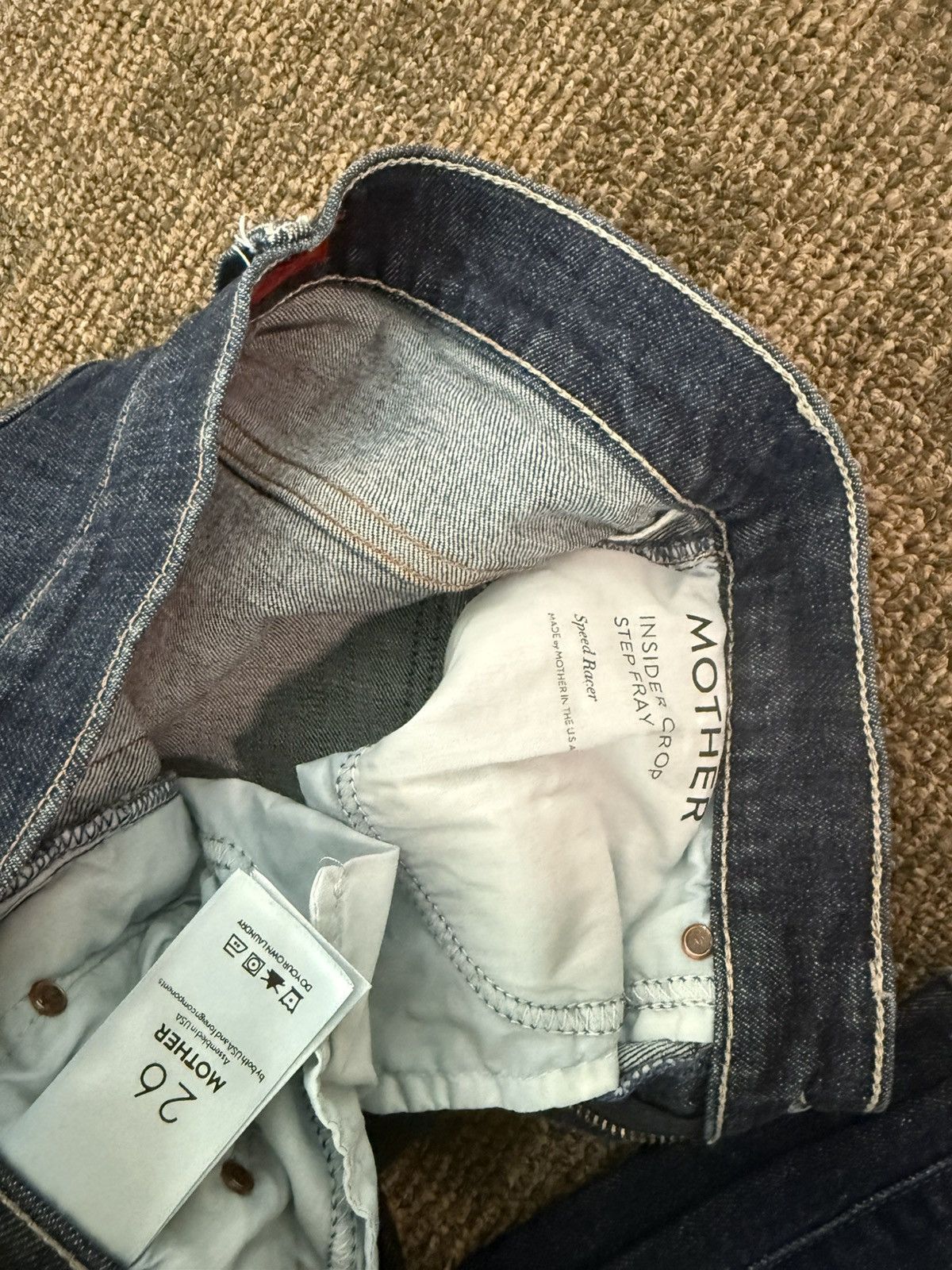 MOTHER Mother Jeans 26 Insider Crop Step Fray Speed Racer denim Size 26" / US 2 / IT 38 - 7 Thumbnail