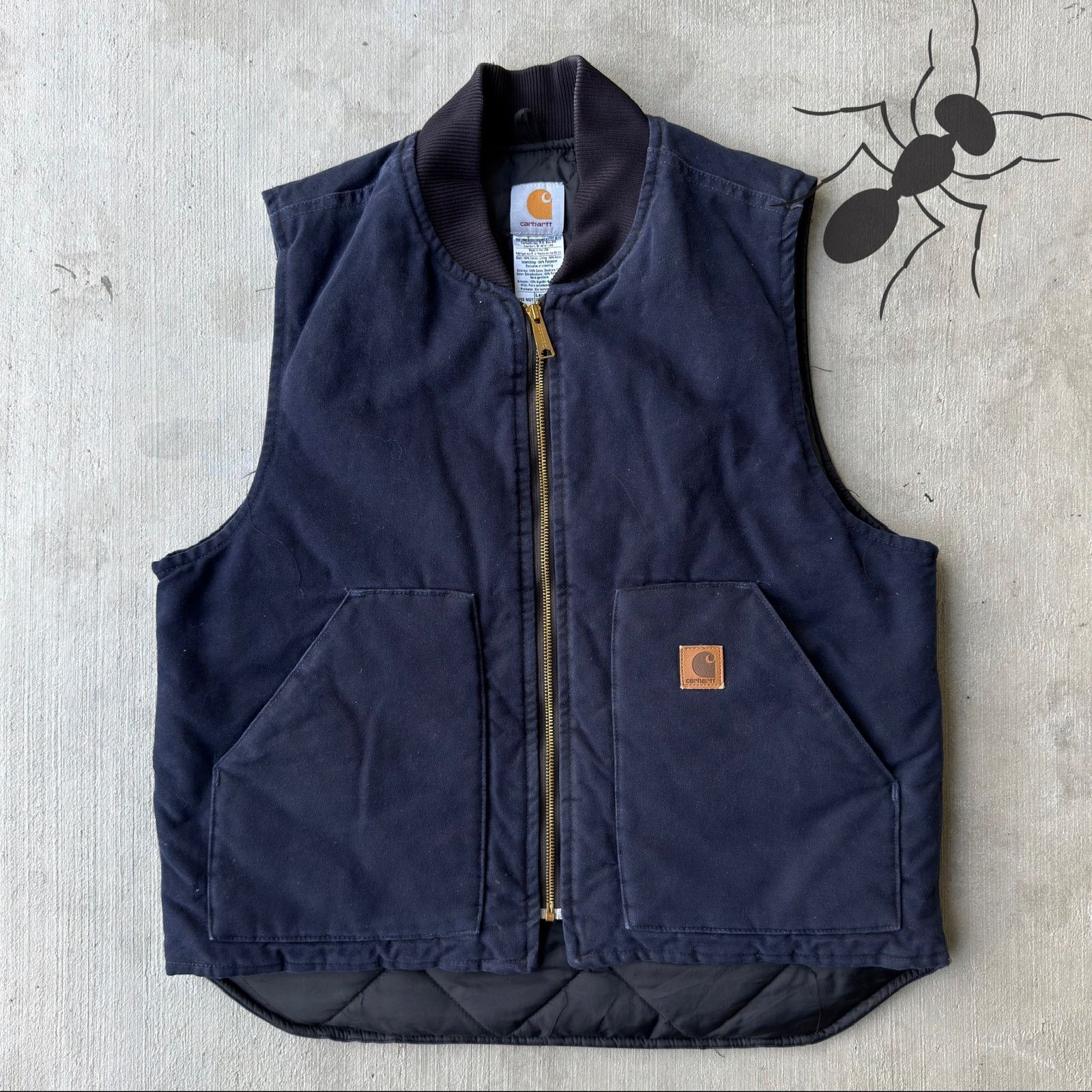 Carhartt × Vintage Carhartt V02 MDT blue quilted work wear vest Size US L / EU 52-54 / 3 - 1 Thumbnail