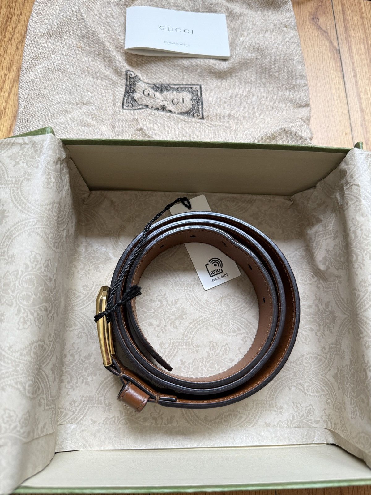 Gucci Gucci Brown BELT WITH INTERLOCKING G DETAIL size 90 Size 32 - 9 Thumbnail
