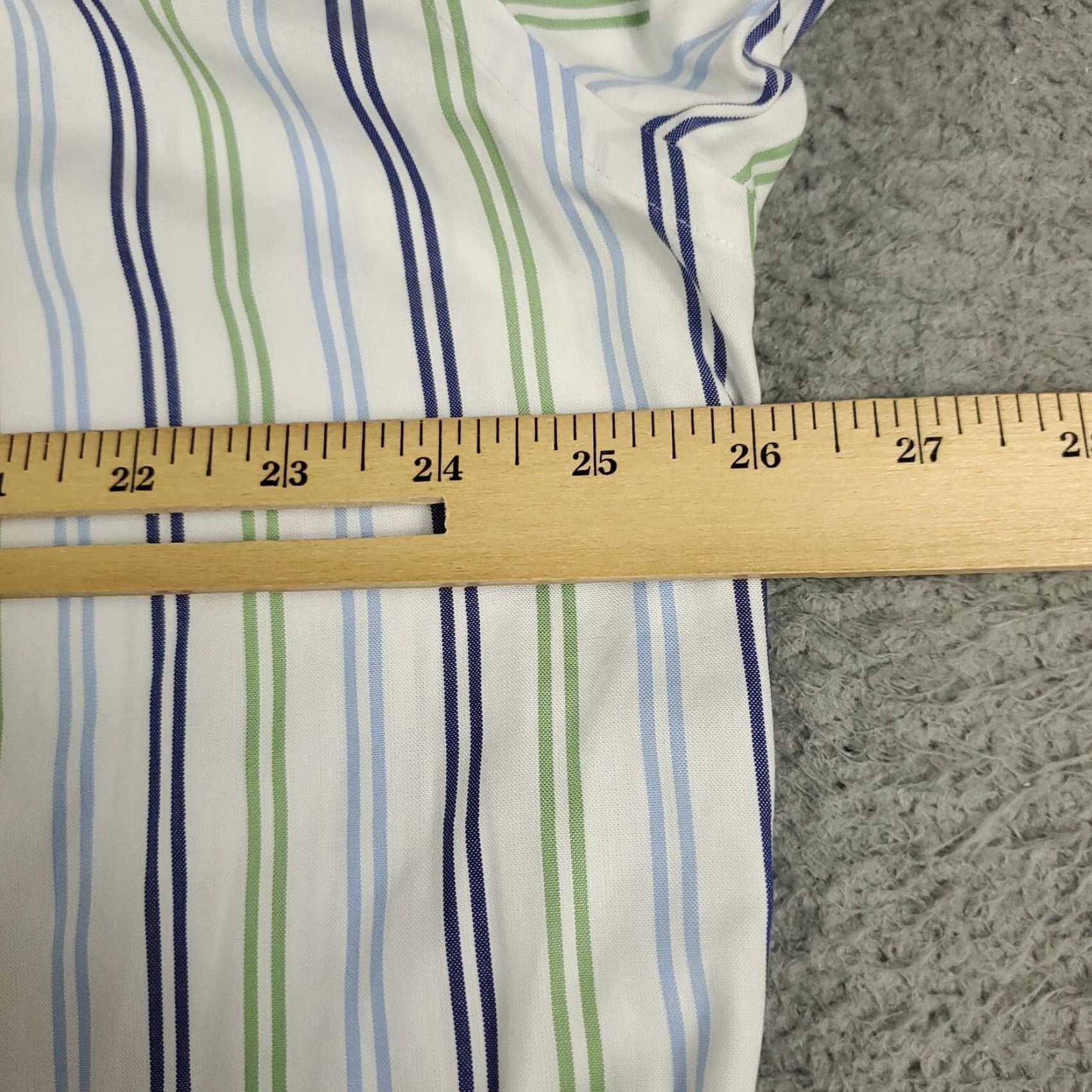 Brooks Brothers BROOKS BROTHERS Shirt Mens Large Blue Green Striped Button-Up Long Sleeve Regular Fit Cotton 346 Classic Preppy Mens Size US L / EU 52-54 / 3 - 6 Thumbnail