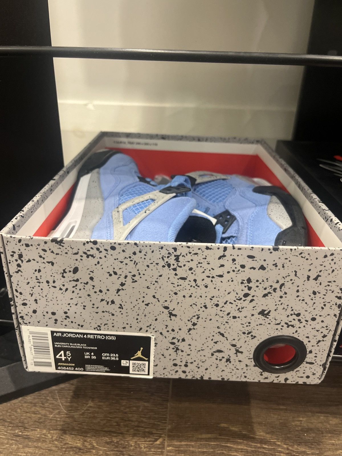 Jordan Brand Jordan 4 Retro University Blue Size US 6 / IT 36 - 8 Thumbnail
