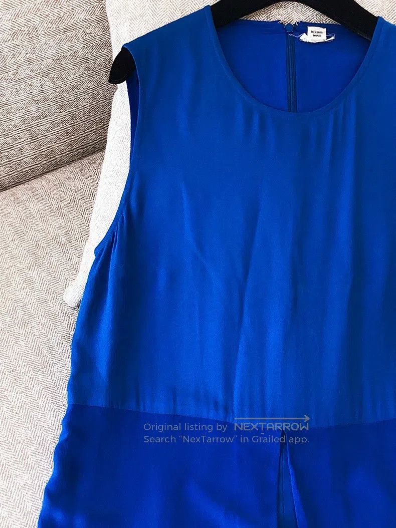 Hermes Hermes Blue silk dress Size XS / US 0-2 / IT 36-38 - 3 Thumbnail