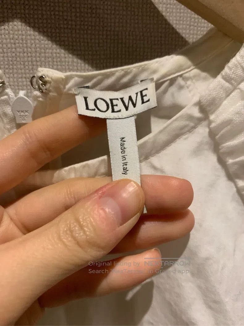 Loewe Loewe White frilled puffed sleeve blouse Size XS / US 0-2 / IT 36-38 - 5 Thumbnail