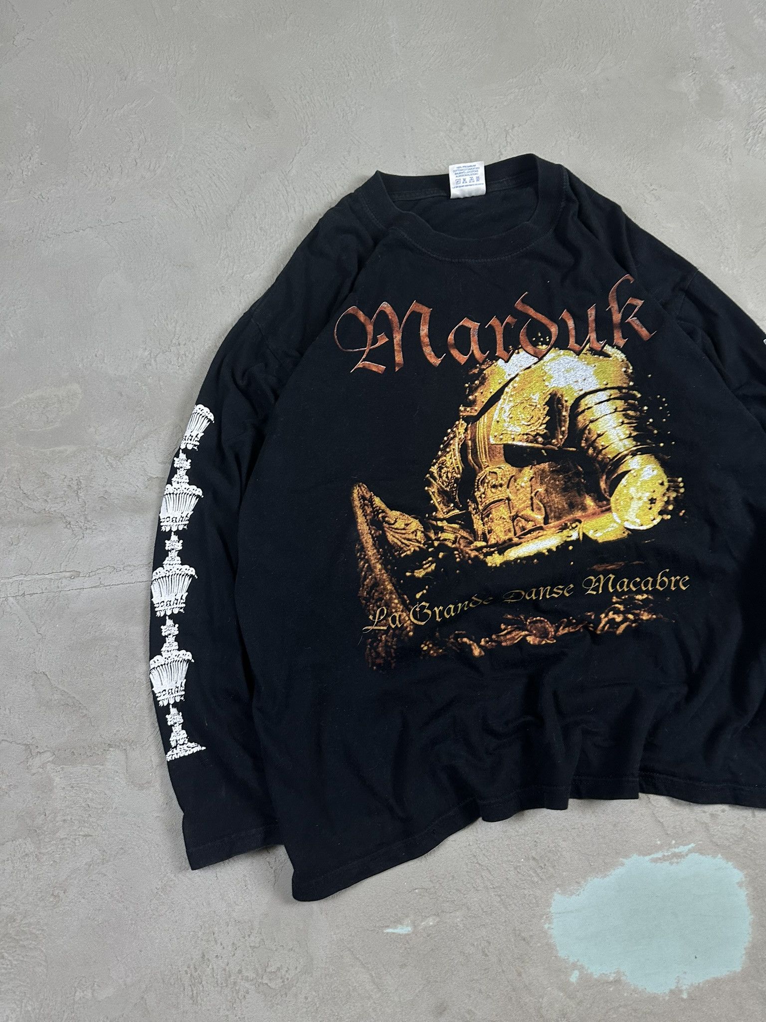 Band Tees Rare 2000s Marduk Danse Macabre Black Metal Longsleeve Size US XL / EU 56 / 4 - 4 Thumbnail