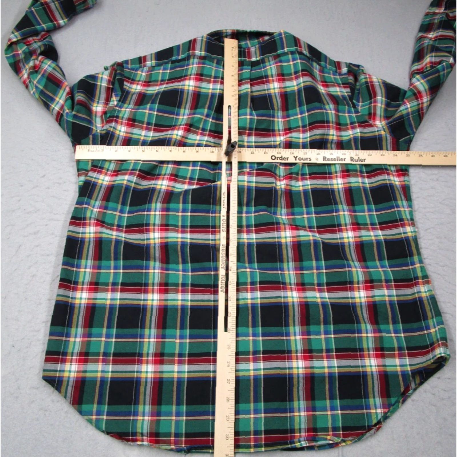 Ralph Lauren VINTAGE Ralph Lauren Shirt Mens XL Green Plaid Button Up Long Sleeve Blue Pony Size US XL / EU 56 / 4 - 4 Thumbnail