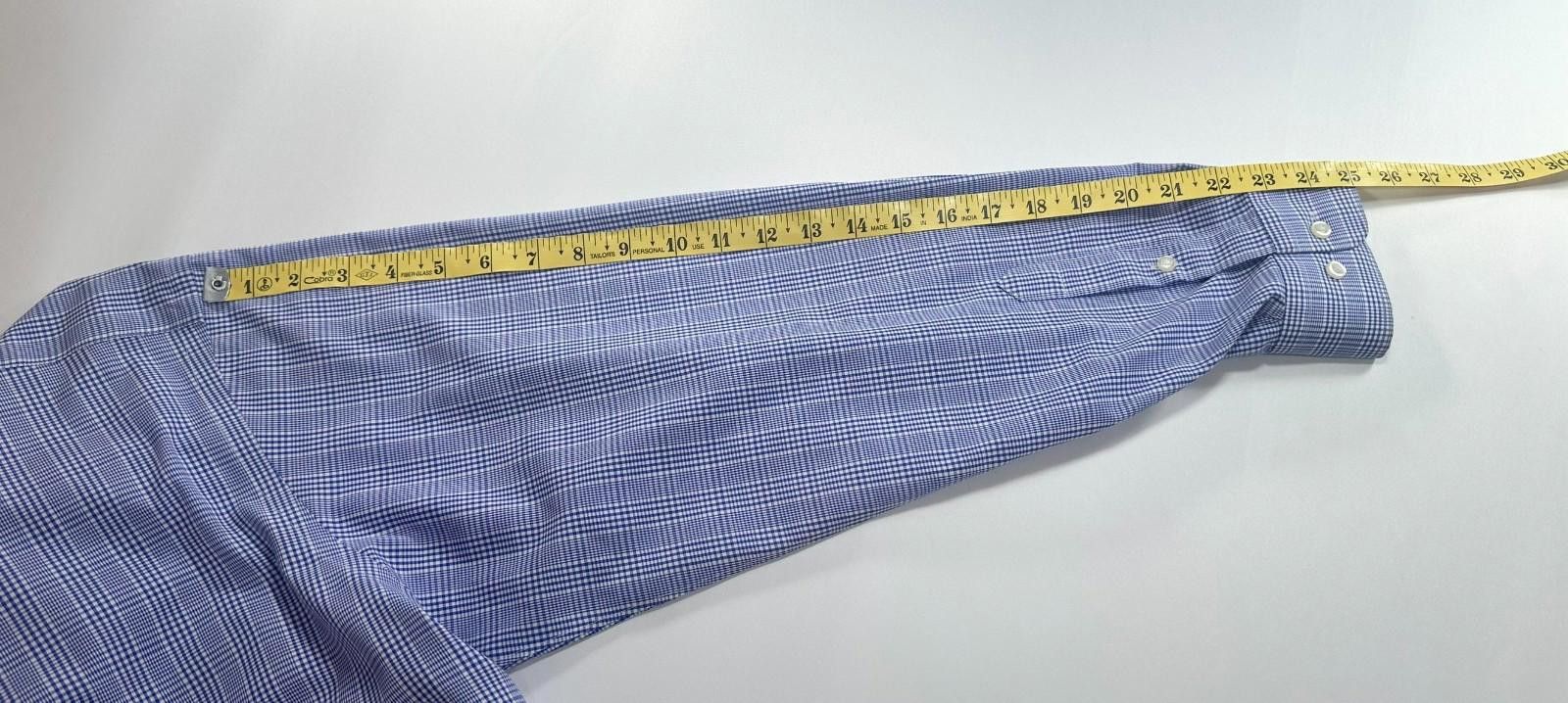 Kirkland Signature Kirkland Traditional Non-Iron Oxford Button Up Blue Mens XL Size 44R - 5 Thumbnail