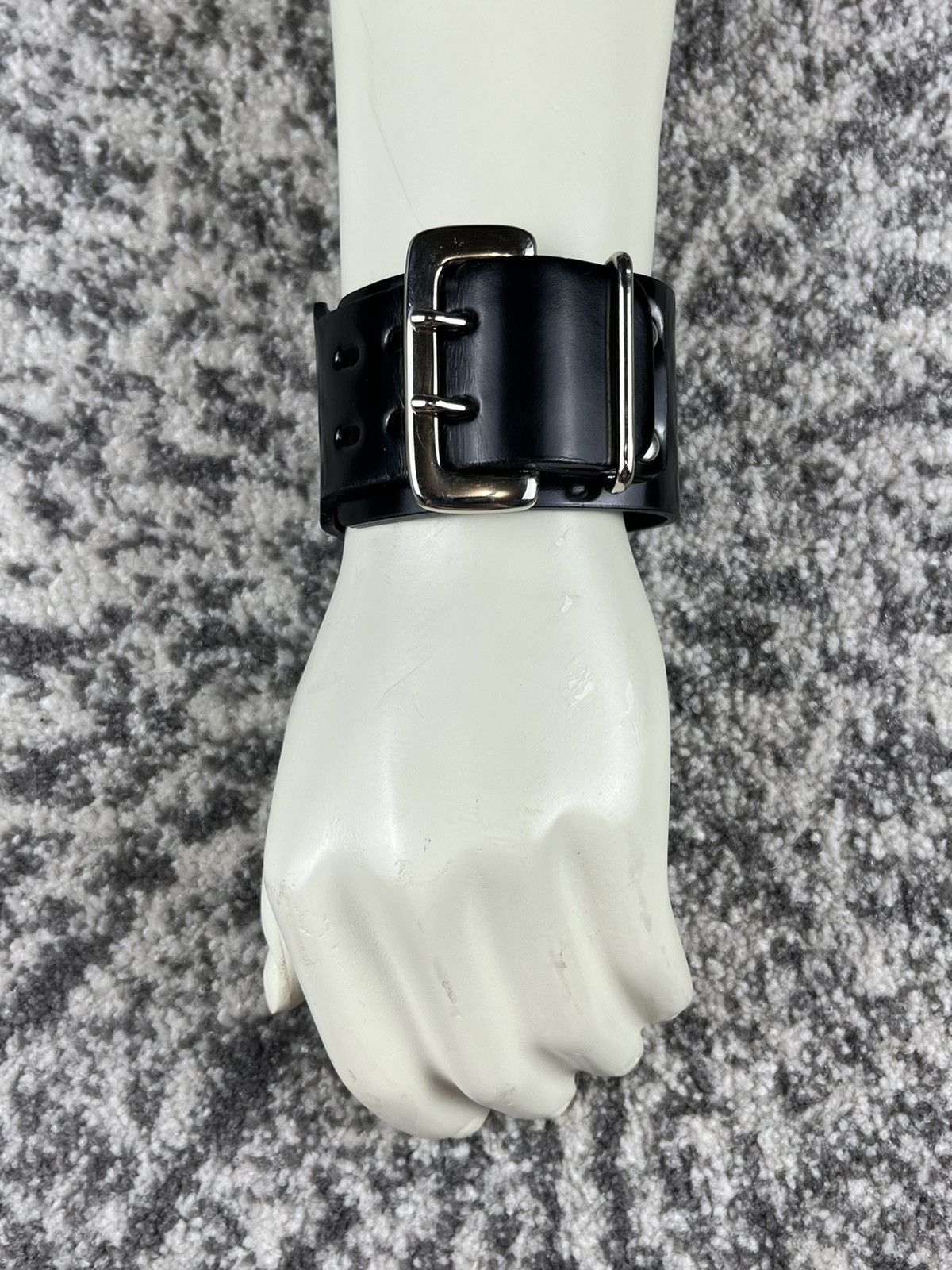 Undercover AW13 Undercover Bruit Black Leather Buckled Bracelet Size ONE SIZE - 3 Thumbnail