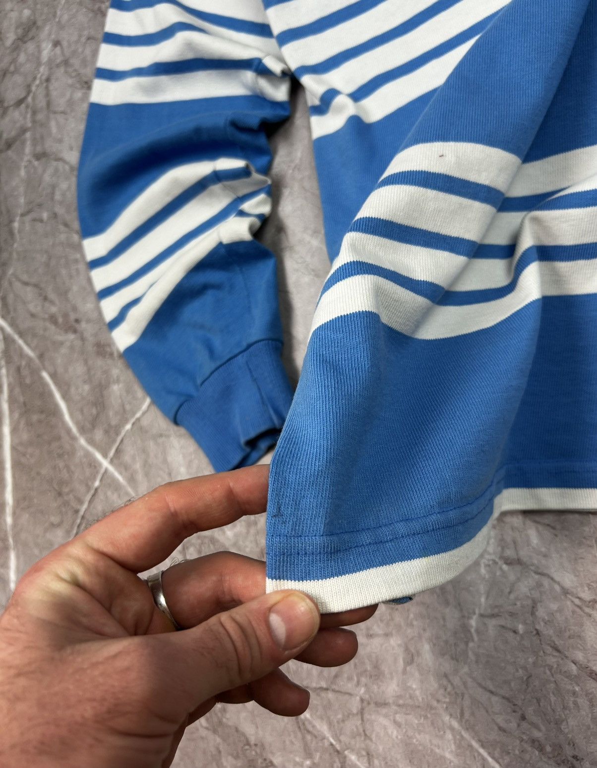 Polo Ralph Lauren Vintage Polo Ralph Lauren Rugby Long Sleeve Striped Shirt Size US XL / EU 56 / 4 - 17 Thumbnail