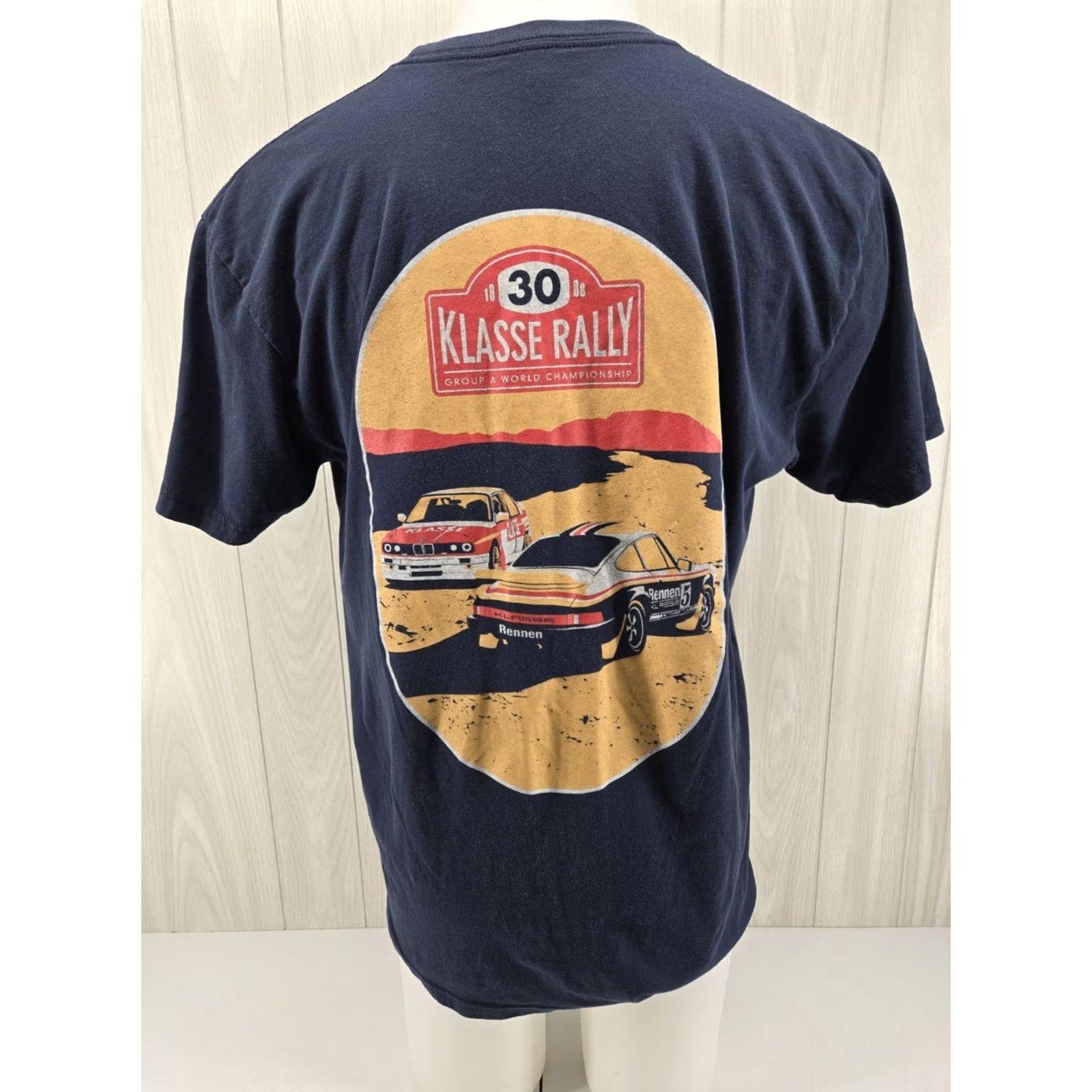 Vintage Klasse Gruppe Rally Blue T Shirt XL Men Short Sleeve Blue XL T-Shirt Mens Size US XL / EU 56 / 4 - 2 Thumbnail