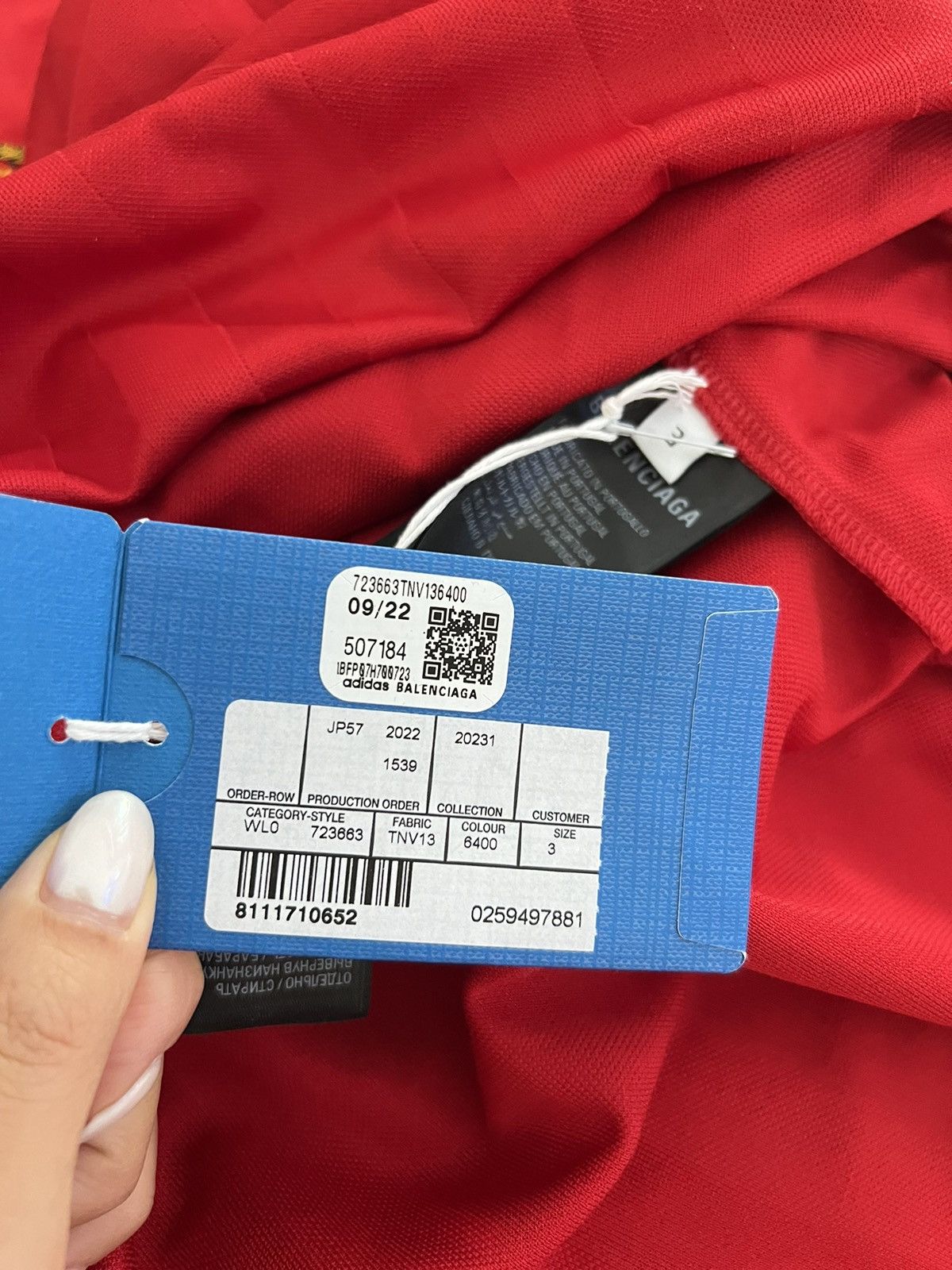 Balenciaga Balenciaga x Adidas Resort 2023 Red Soccer Tshirt Sz.3 Size US L / EU 52-54 / 3 - 6 Thumbnail