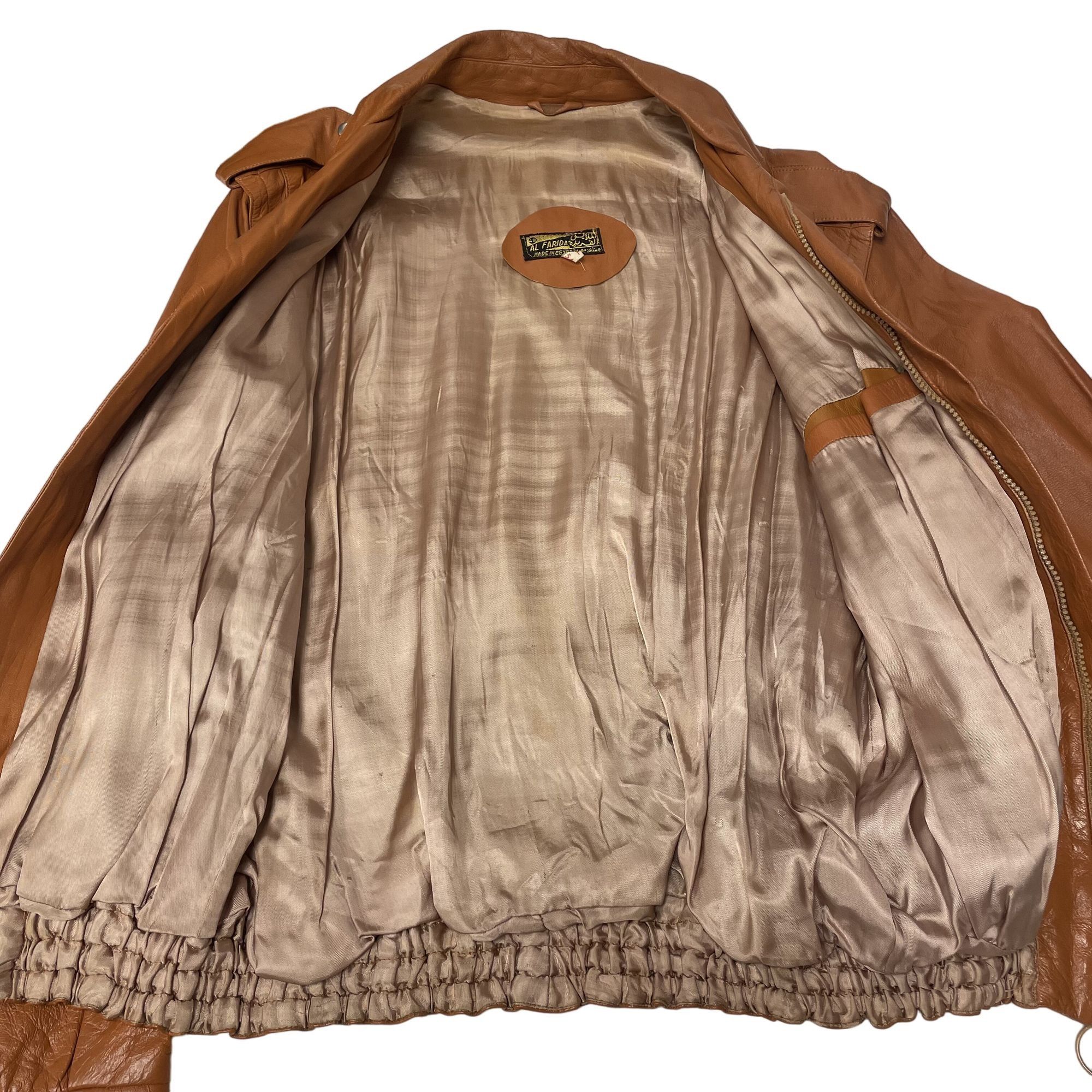 Other Vtg COGNAC Leather CAFE RACER Jacket MoTo Biker Jacket Size US S / EU 44-46 / 1 - 6 Thumbnail