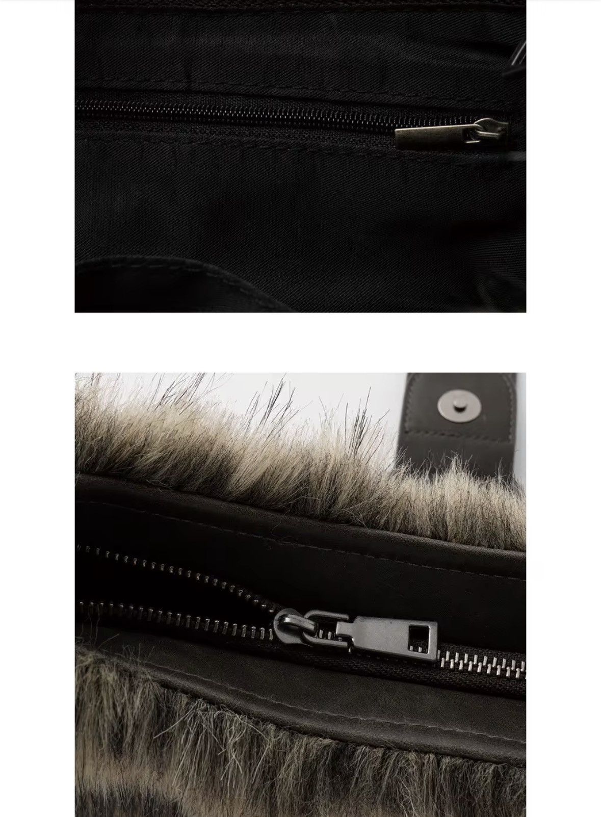 Japanese Brand Faux fur shoulder bag with buckle Size ONE SIZE - 5 Thumbnail