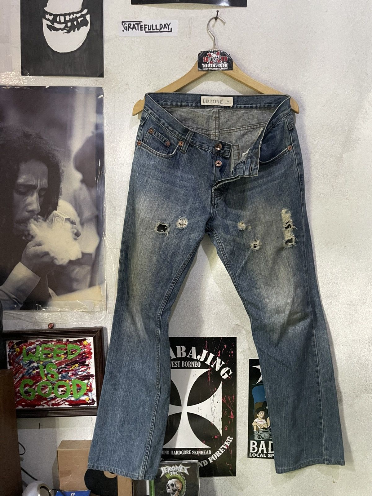 I.P.Zone Distressed Denim Japanese Inspired by Helmut lang