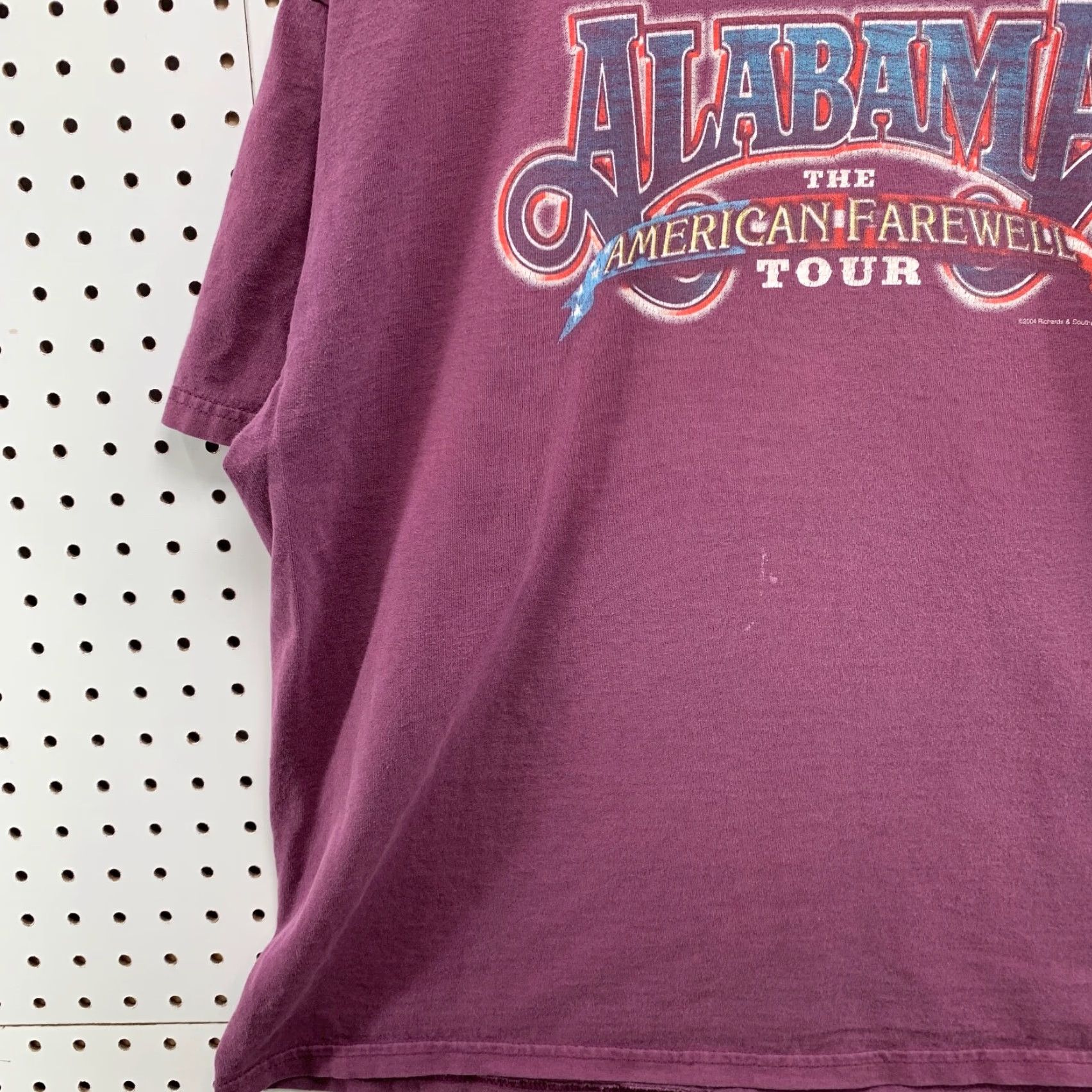 Gildan VINTAGE Alabama Shirt 2XL Adult Maroon The American Farewell Tour Country Shirt Regular Red Graphic Print Mens and Womens Size US XXL / EU 58 / 5 - 3 Thumbnail
