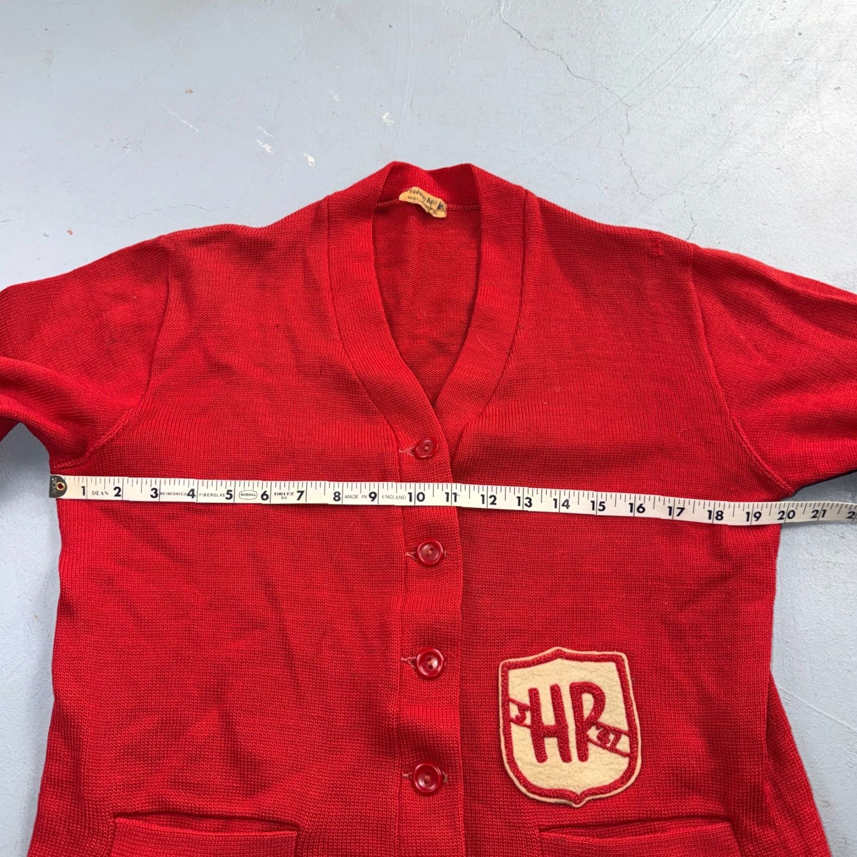 Vintage VTG Broadway Knitting Mills Mens S/M Cardigan 1960s Red Knit Rockabilly Grunge Decade Vintage Look Mens Size US S / EU 44-46 / 1 - 7 Thumbnail